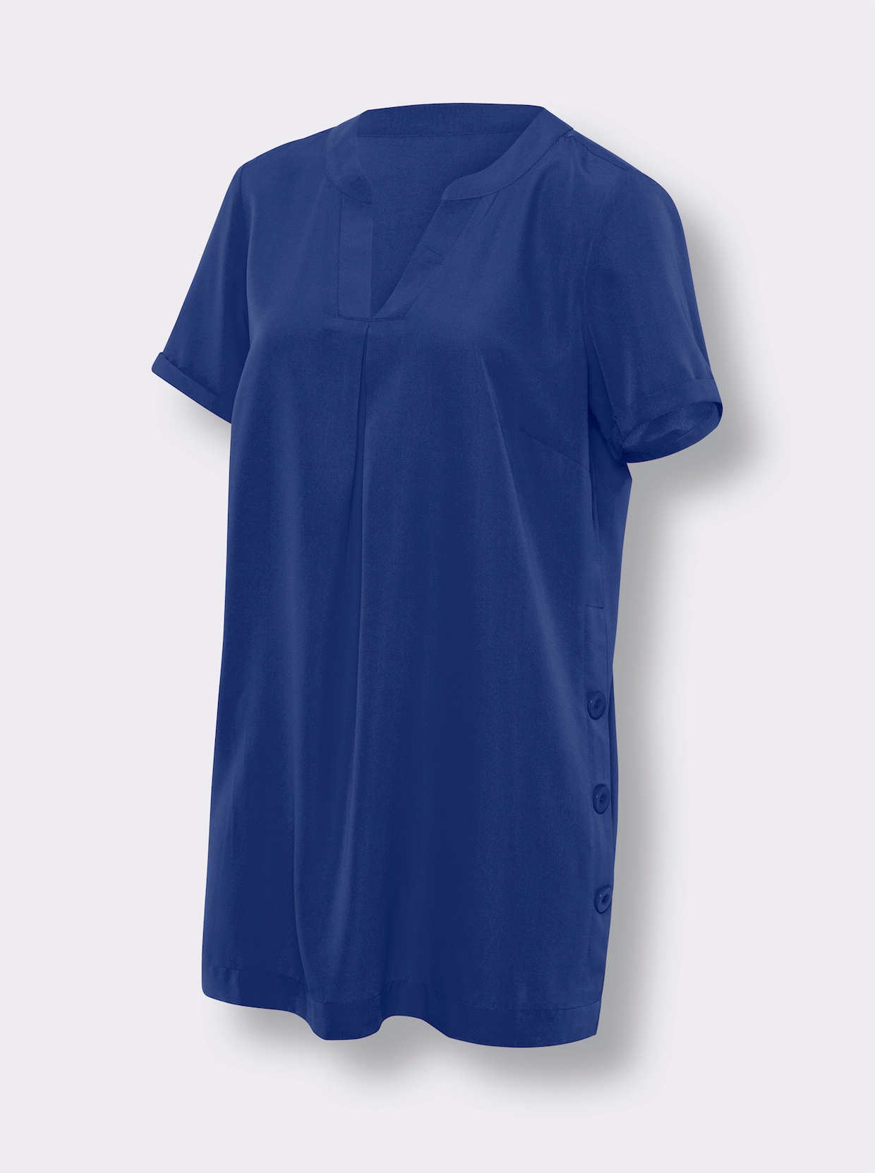 Longline blouse - koningsblauw