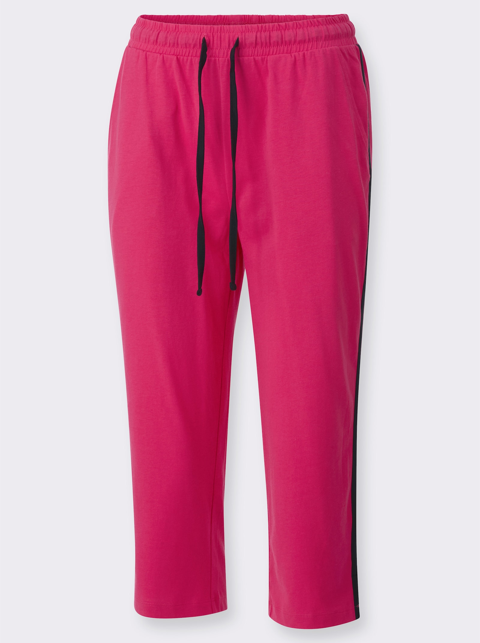 Freizeithose in Capri-Länge - pink