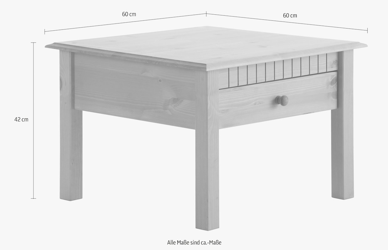 Home affaire Couchtisch - natur gebeizt/gewachst