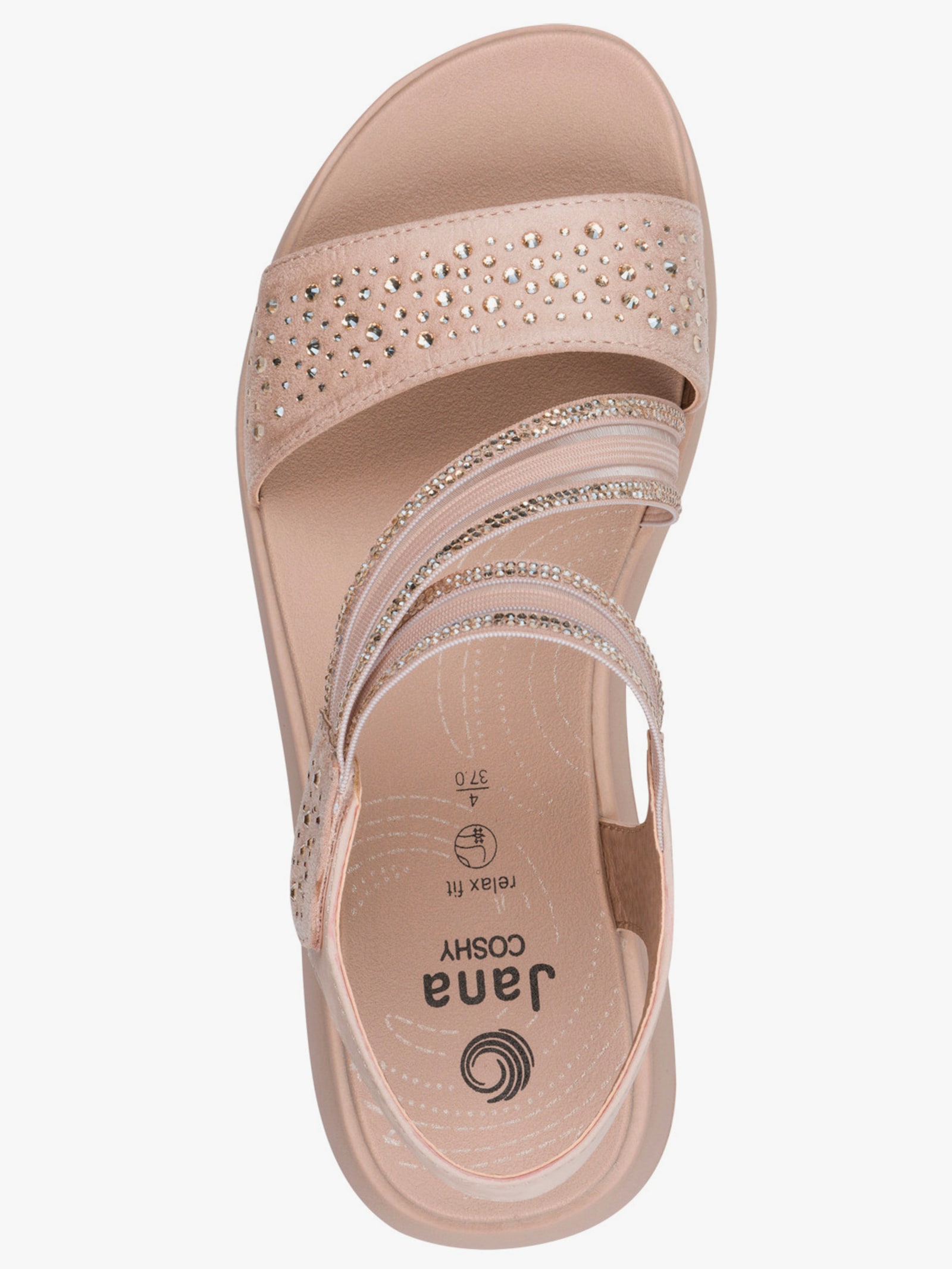 Jana Sandalette mit Perforation - puder