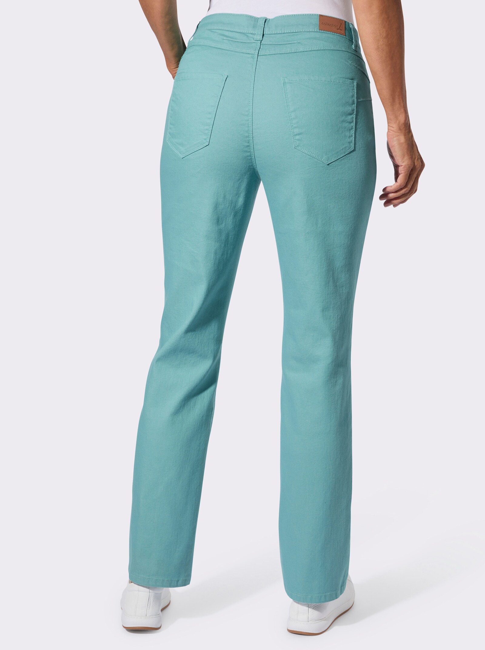 5-Pocket-Jeans mit Biesenverzierung - ozean