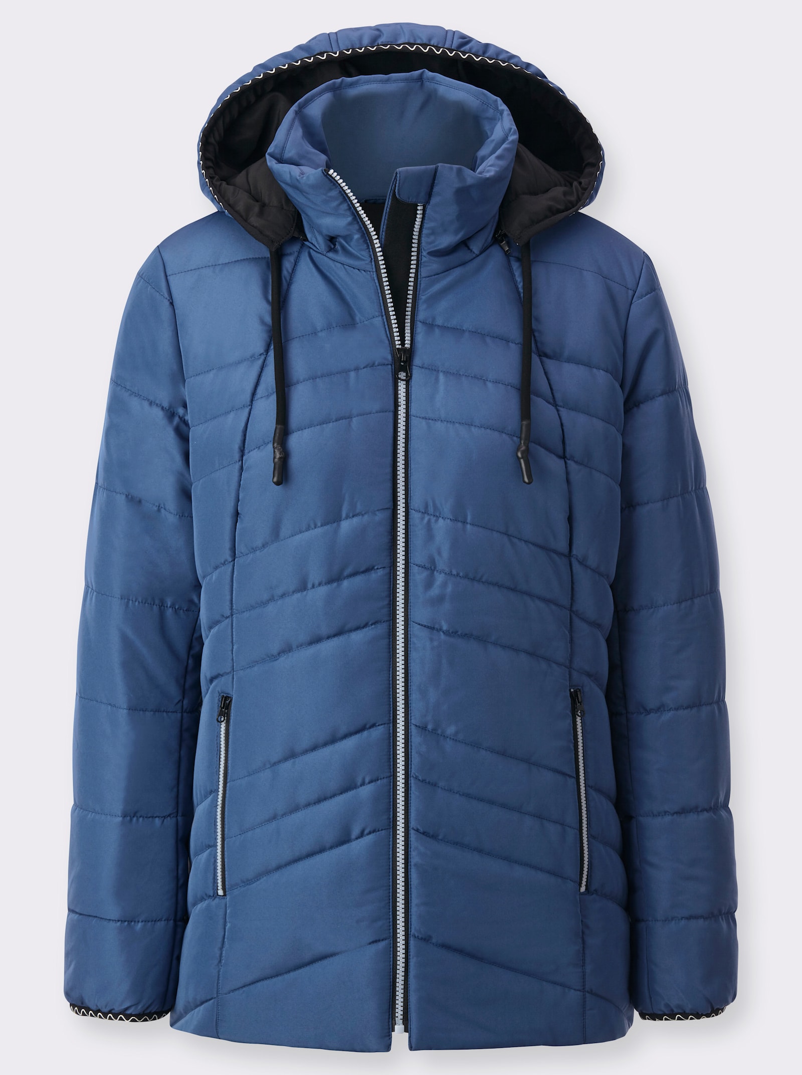 Steppjacke mit abnehmbarer Kapuze - jeansblau