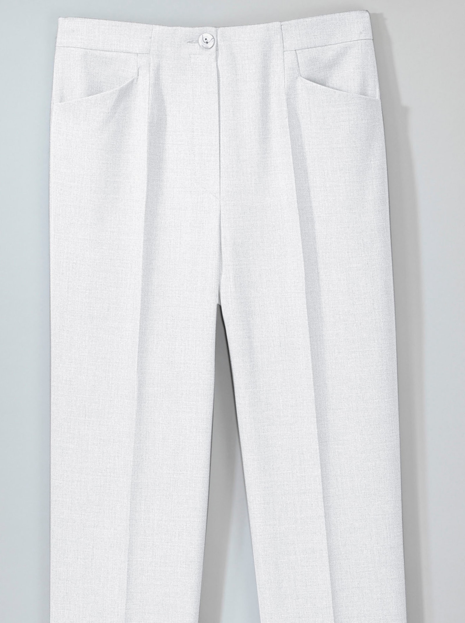 Come on Bügelfaltenhose in Bauch-weg-Form - weiss