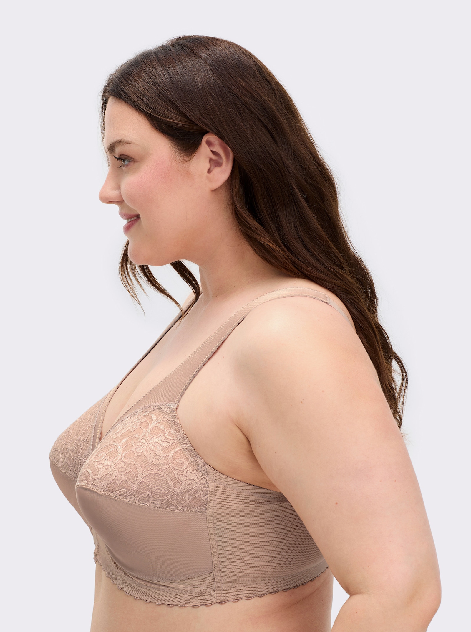 Glamorise Entlastungs-BH ohne Bügel mit Stütze - puder