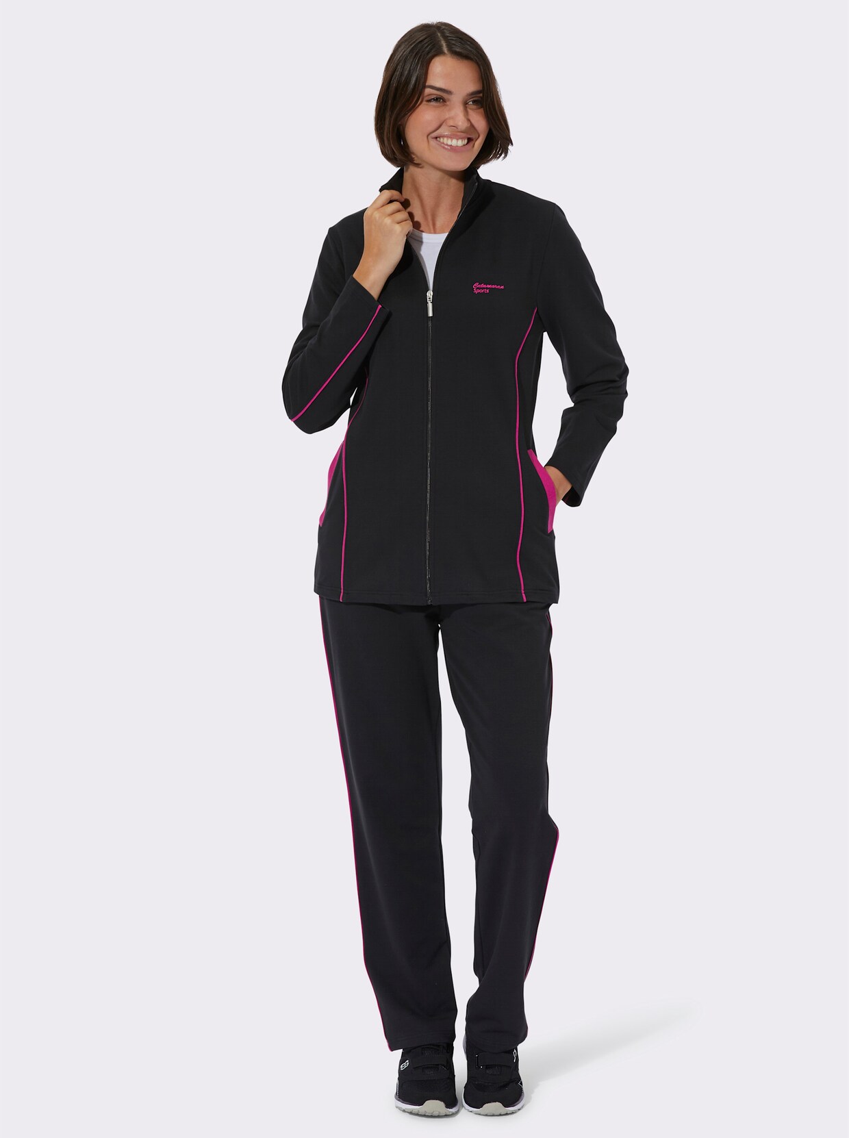 Catamaran Sports Freizeitanzug - schwarz-magenta