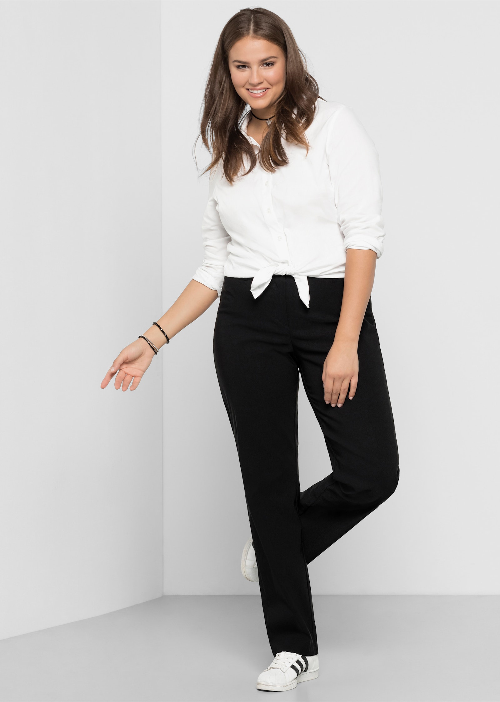 sheego Bengalinhose in gerader Form - schwarz