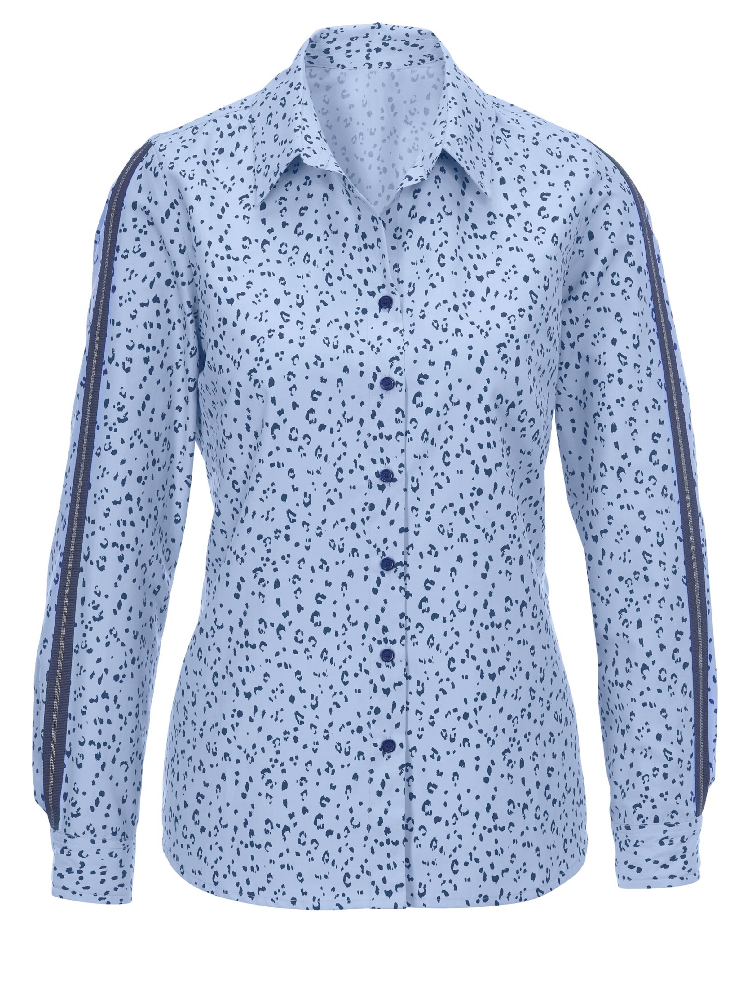 Bluse - blau-gemustert