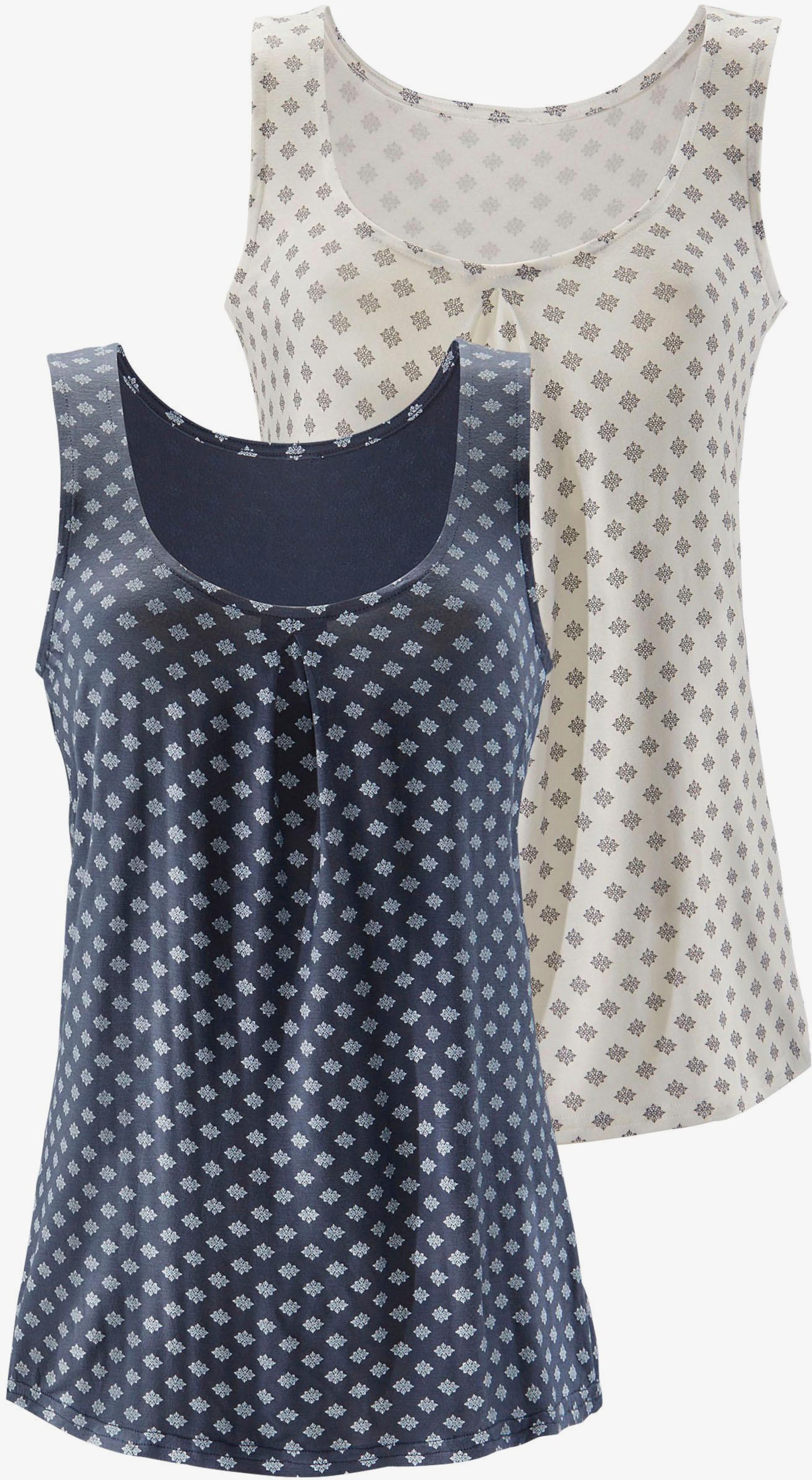 LASCANA Trägertop - rauchblau, creme