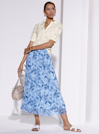 Polopullover mit Rippabschlüssen - ecru