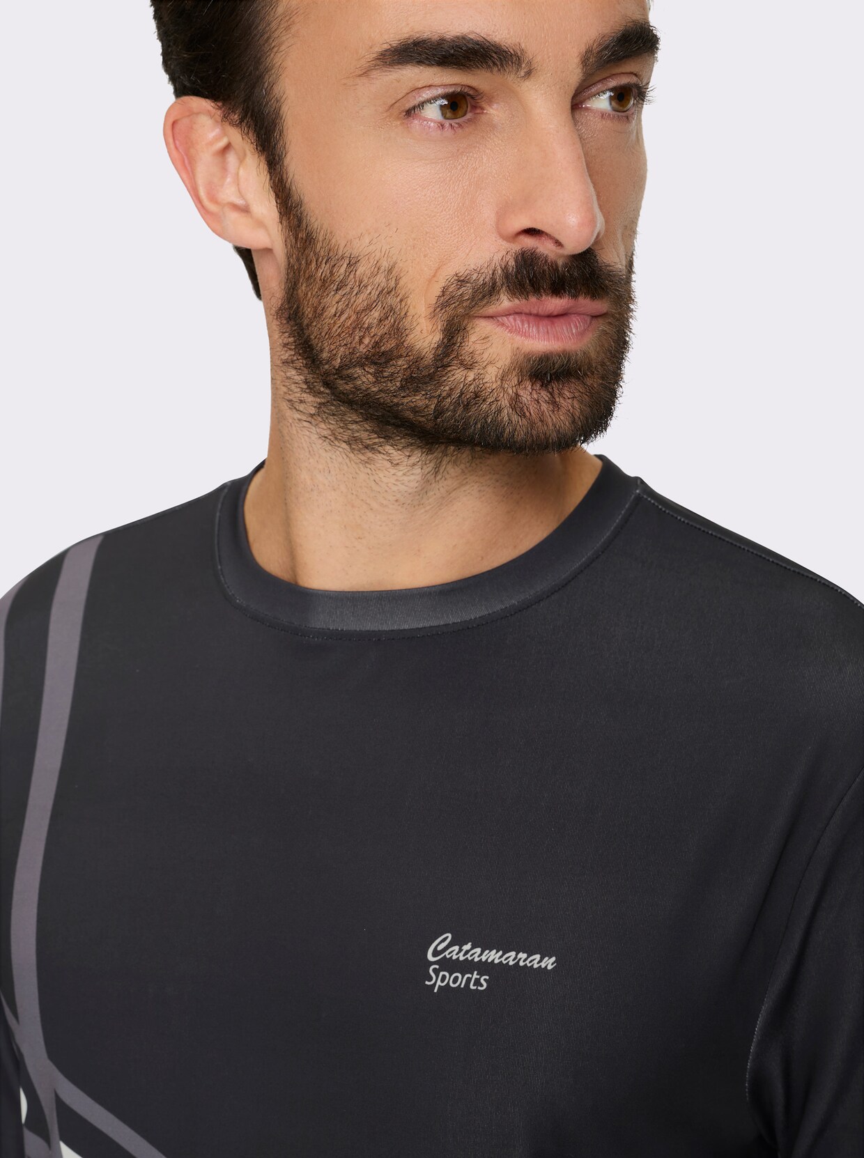 Catamaran Sports Funktionsshirt mit Stretch-Anteil - schwarz-bedruckt