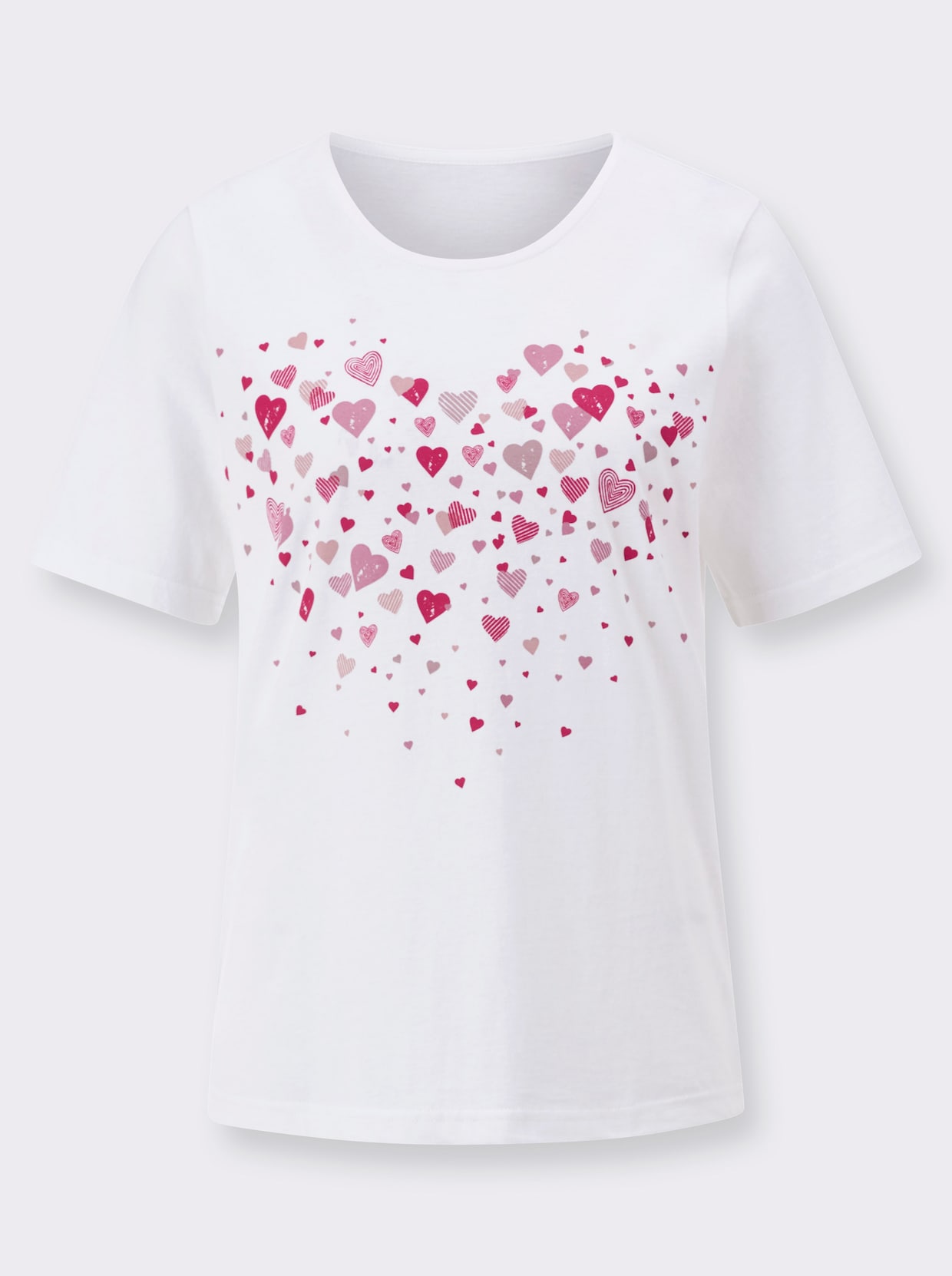 Shirt met korte mouwen - wit/pink