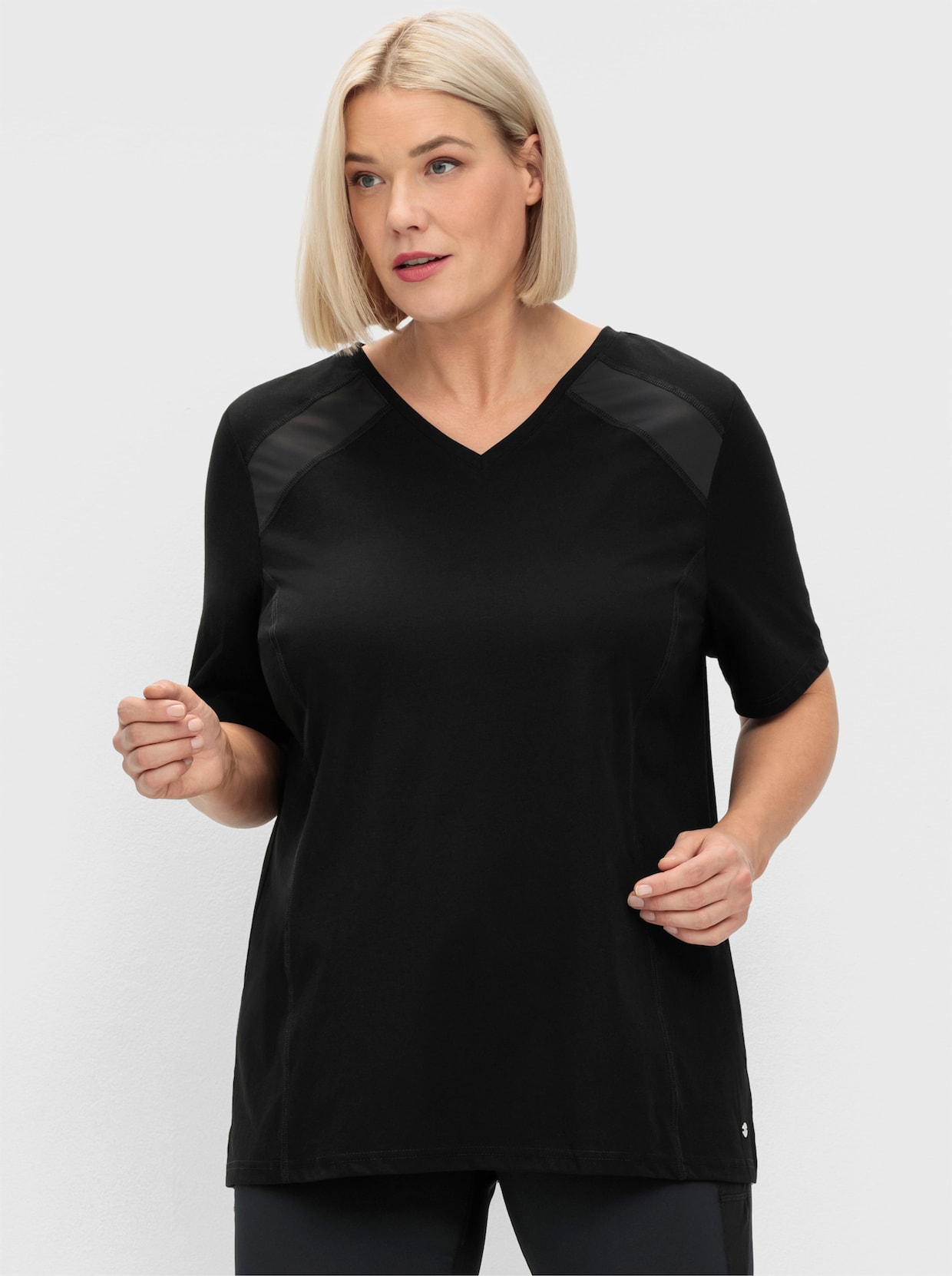 sheego Functioneel shirt - zwart