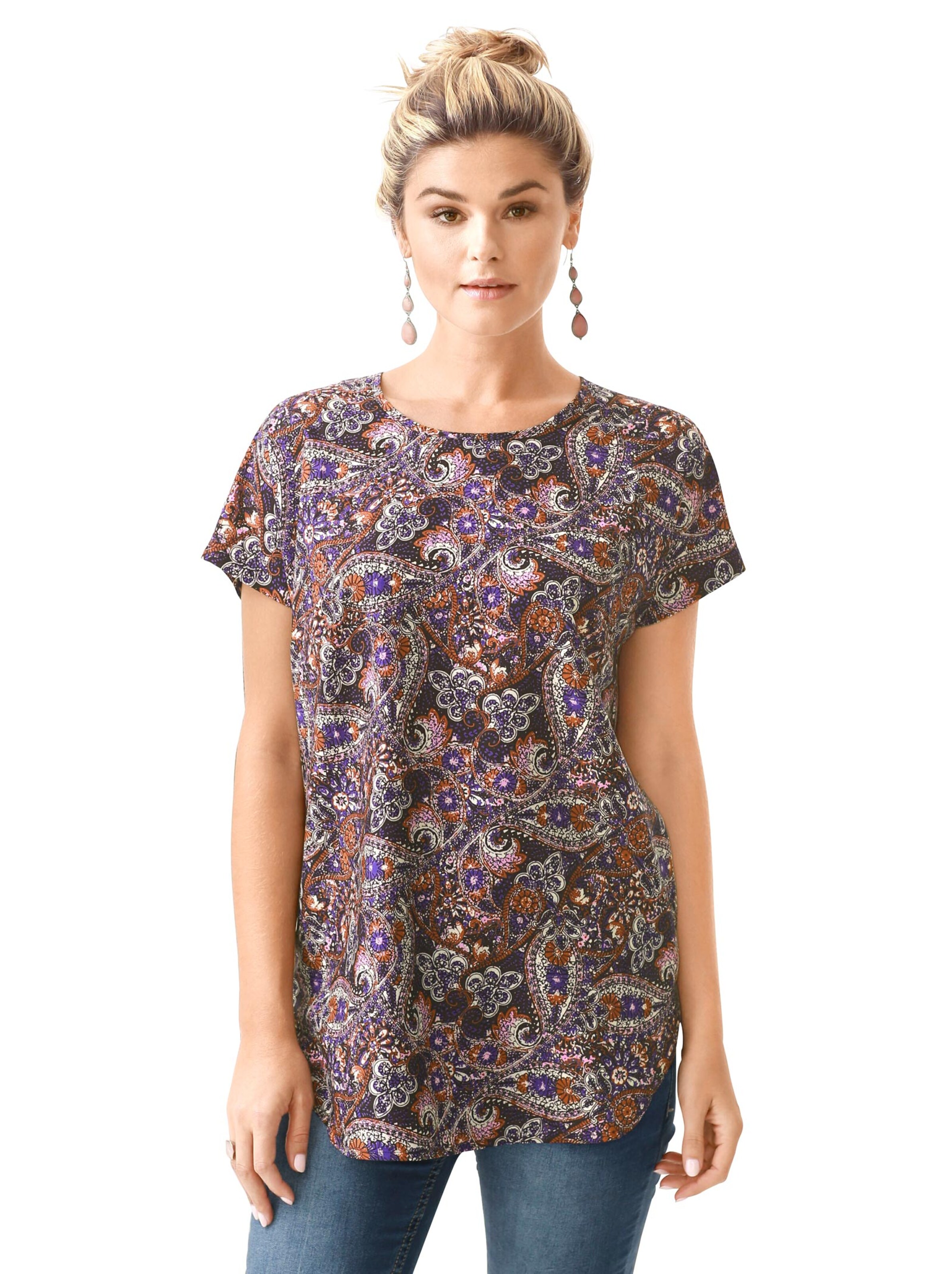 Blusenshirt - rost-gemustert