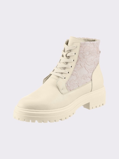 heine Schnürstiefelette - creme