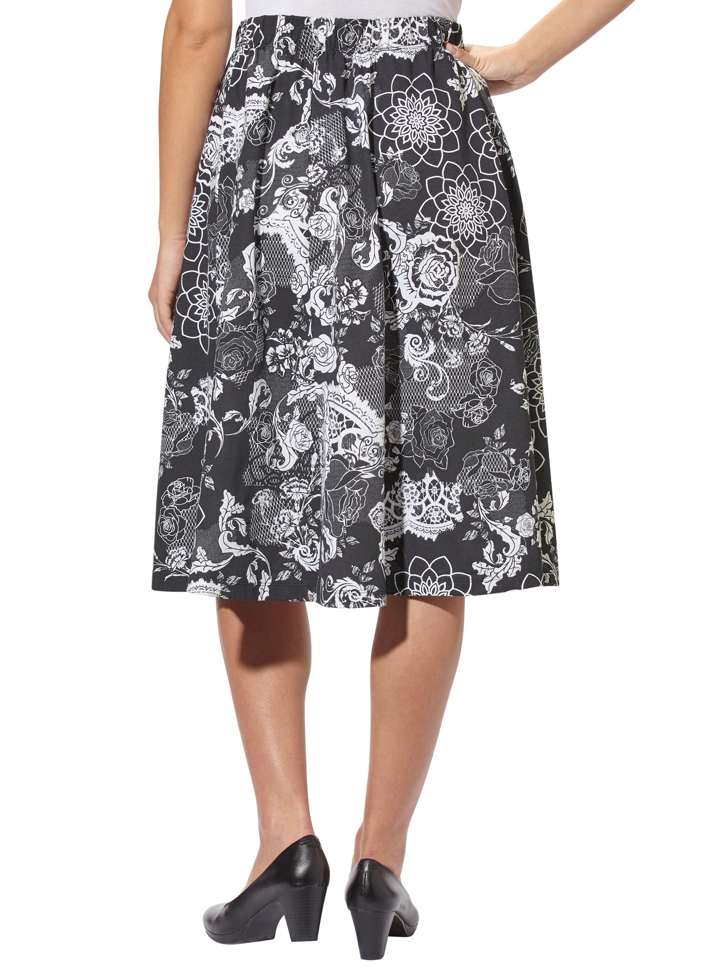 Rock - schwarz-weiß-gemustert