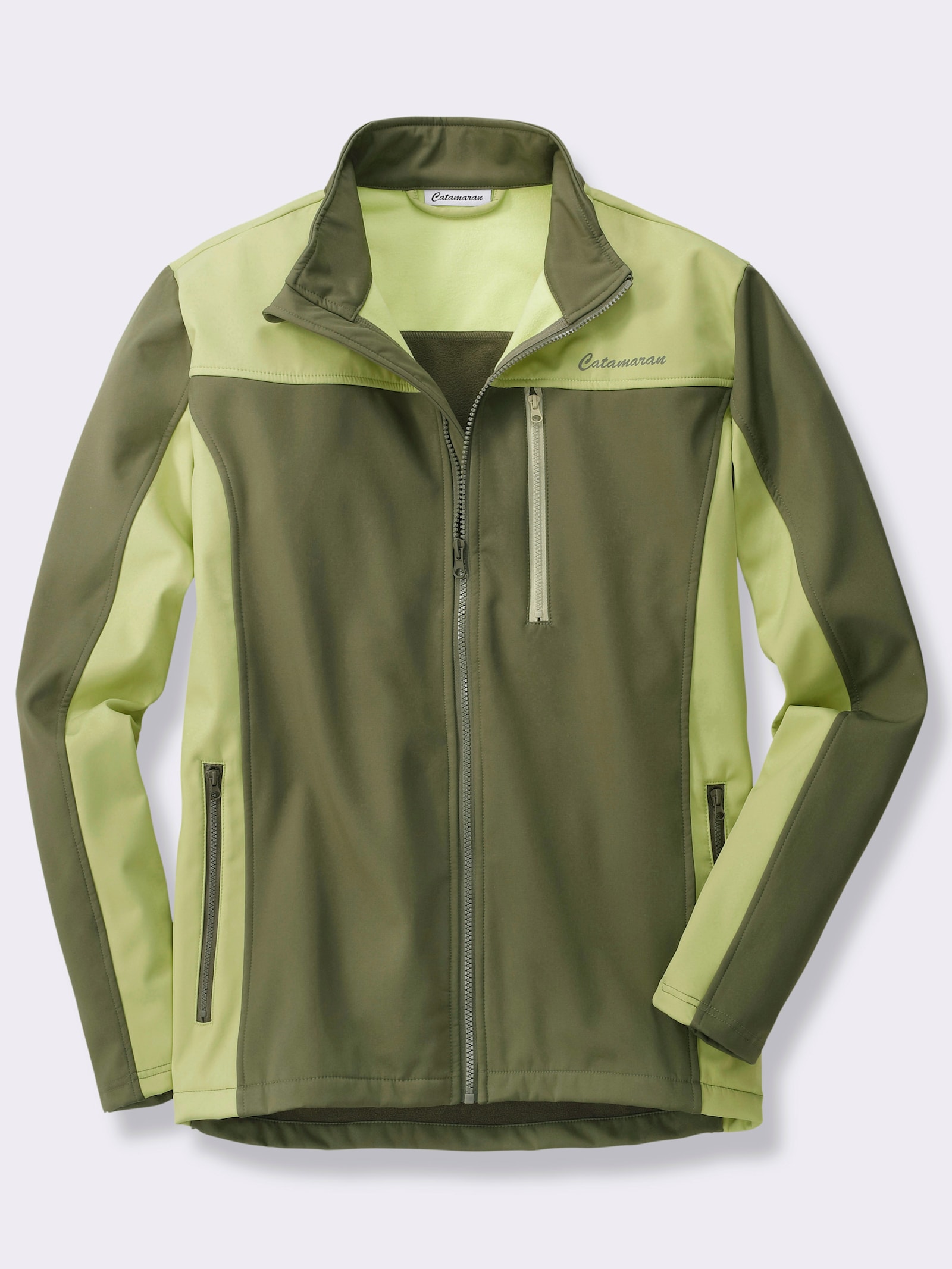 Catamaran Softshelljacke mit Fleece gefüttert - khaki-lindgrün