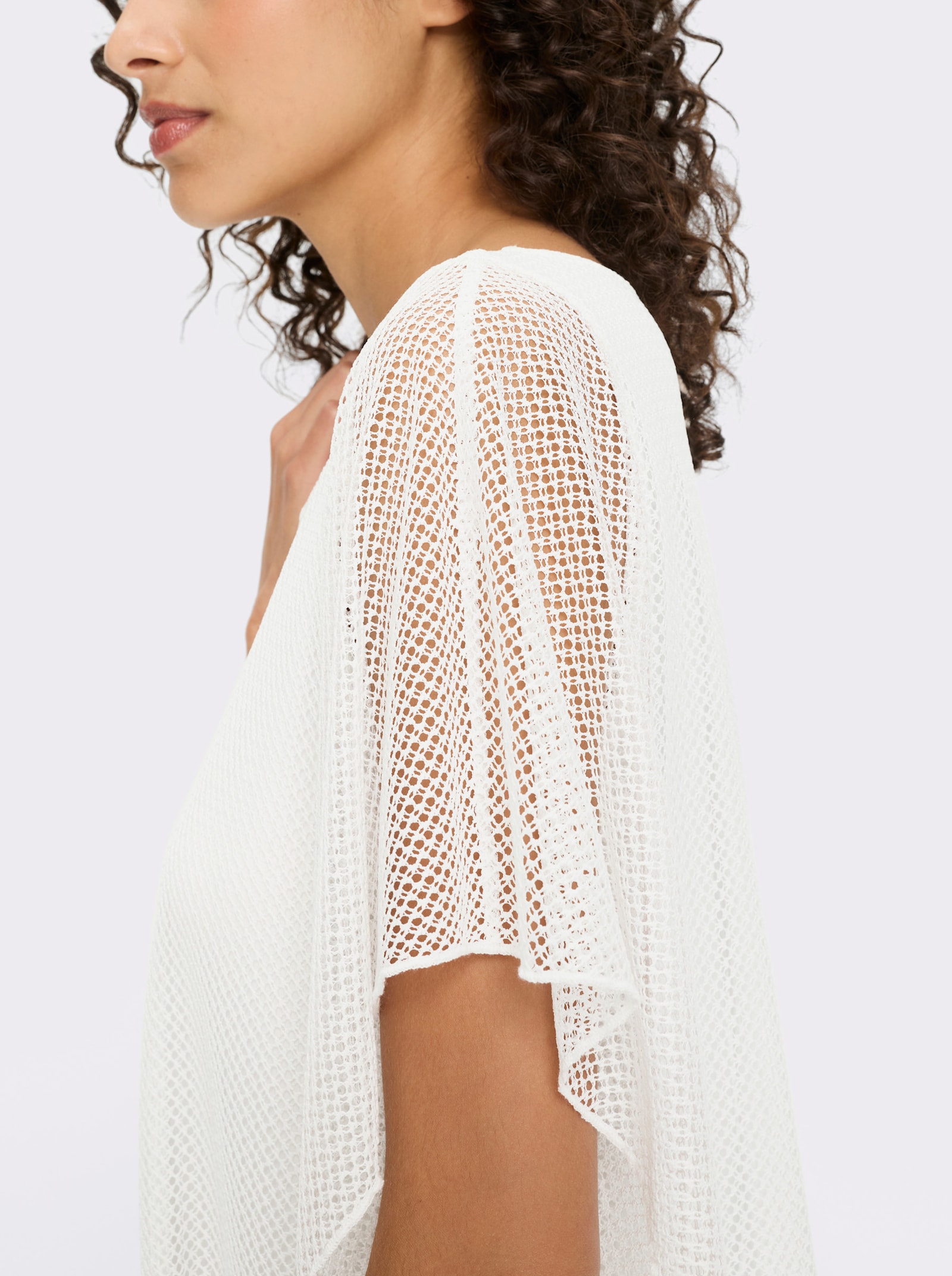 heine Kurzarmshirt im Poncho-Stil - ecru