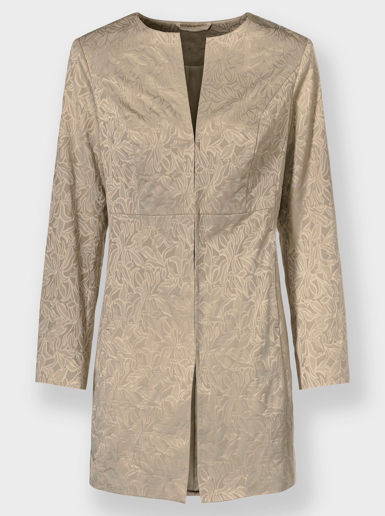 Longblazer in Jacquard-Qualität - sand-gemustert