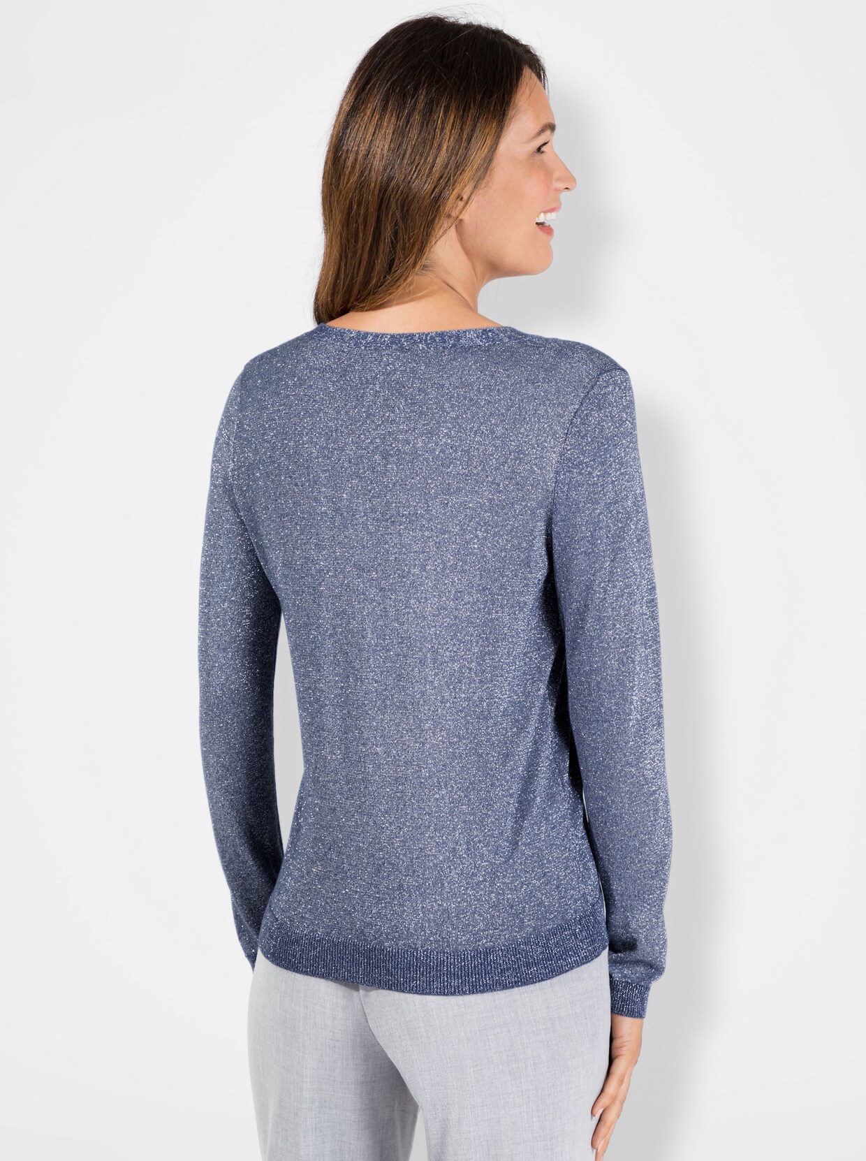 Cardigan - jeansblau-meliert