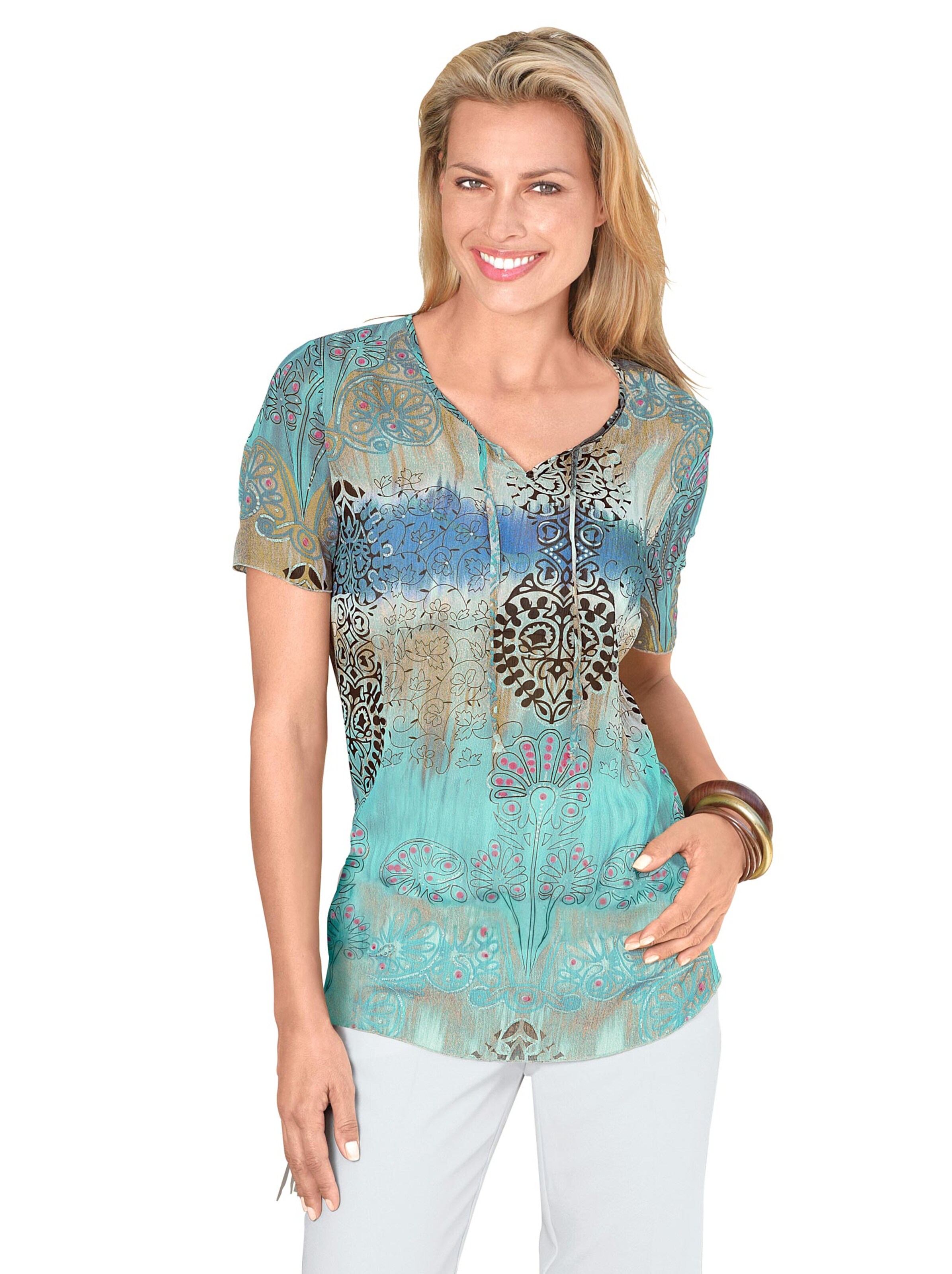 Tunika - türkis-beige