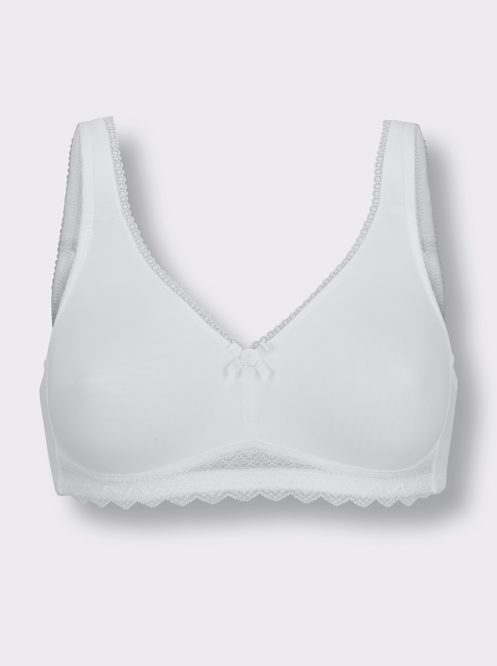 wäschepur Komfort-BH ohne Bügel mit nahtlose Cups - weiß