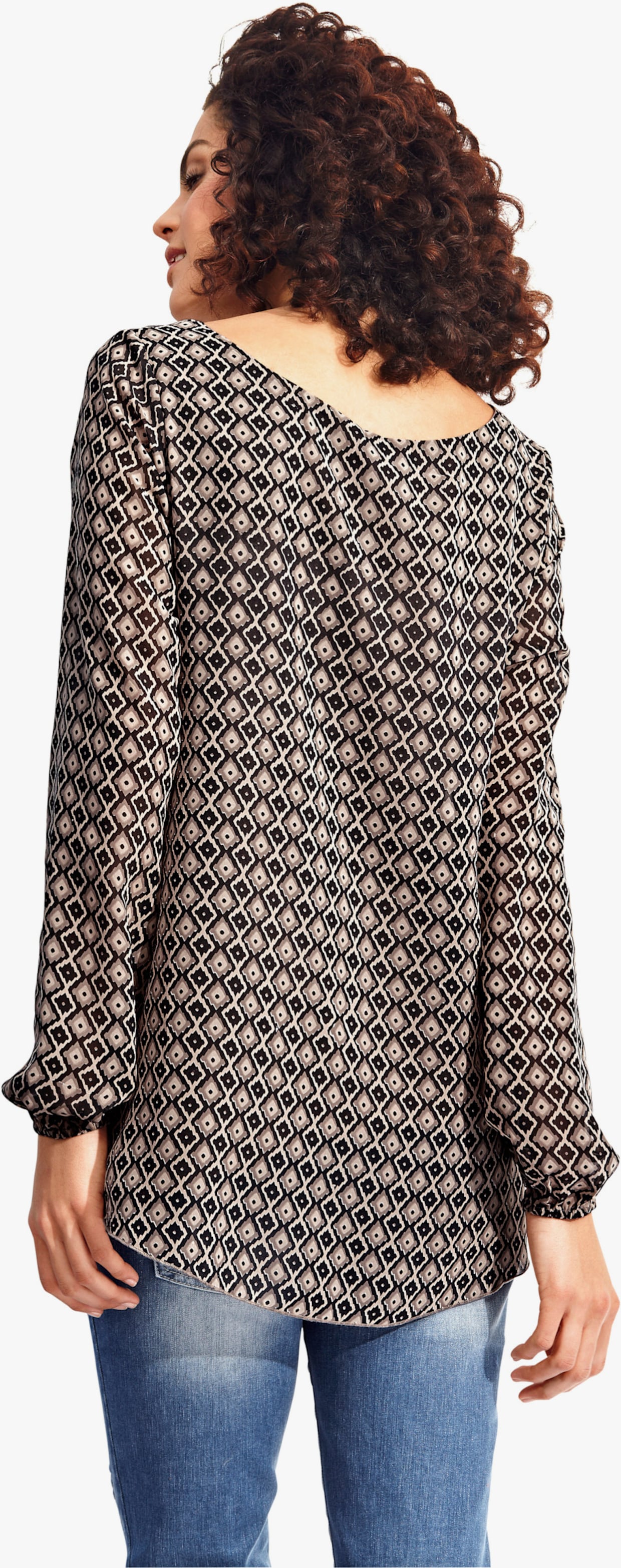 heine Tuniek met print - taupe/bruin