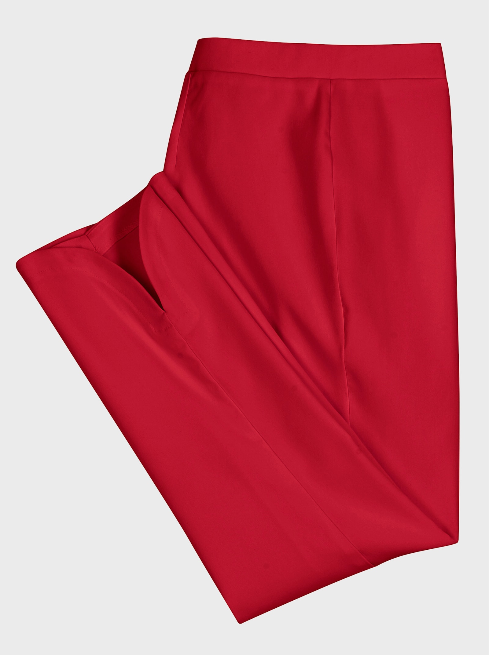 Hose mit abgerundeten Seitenschlitzen - erdbeere