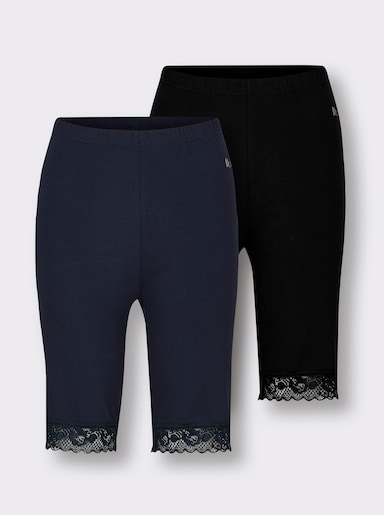 feel good Leggings - schwarz + marine