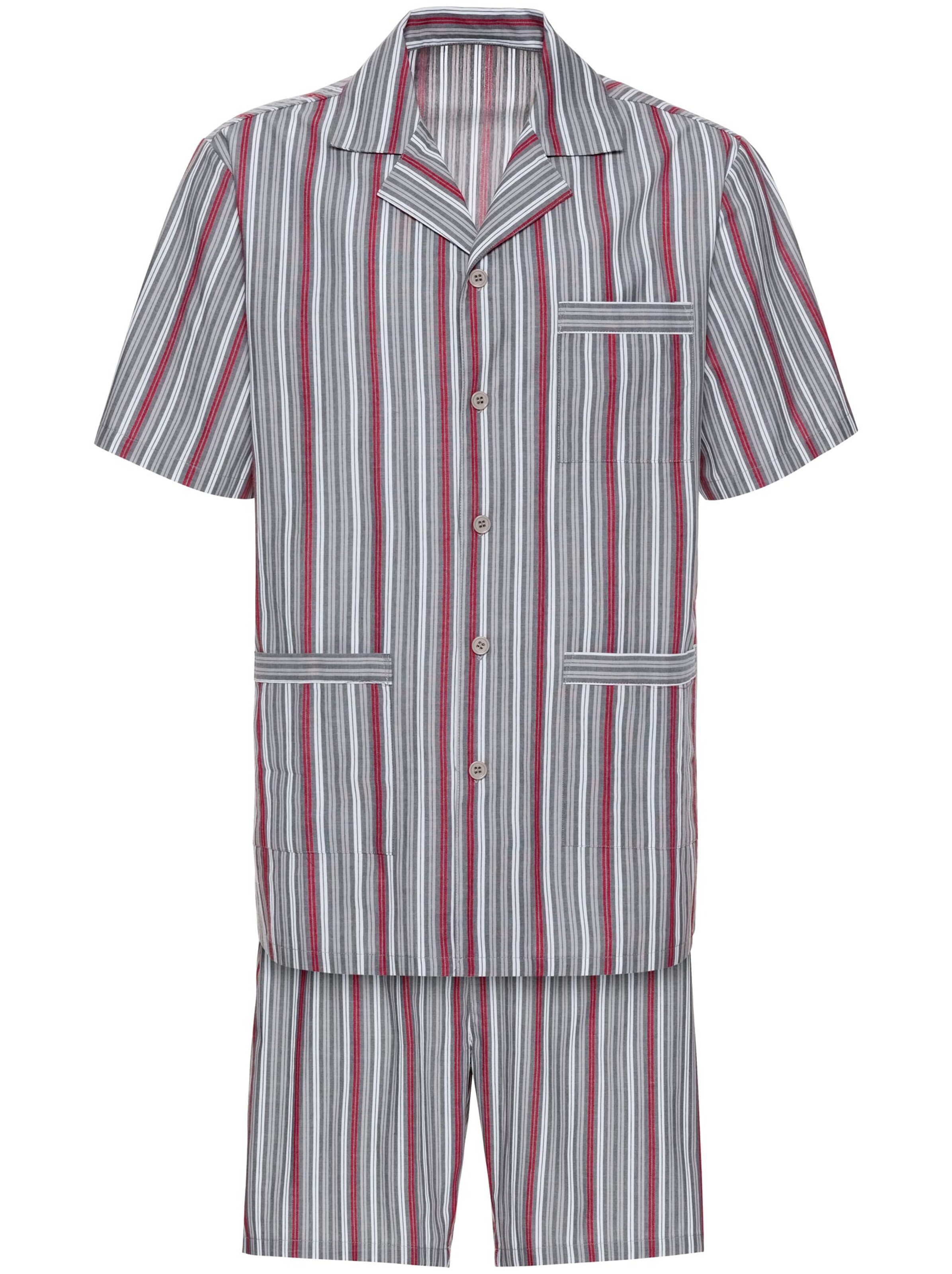 KINGsCLUB Shorty - grau-rot-gestreift