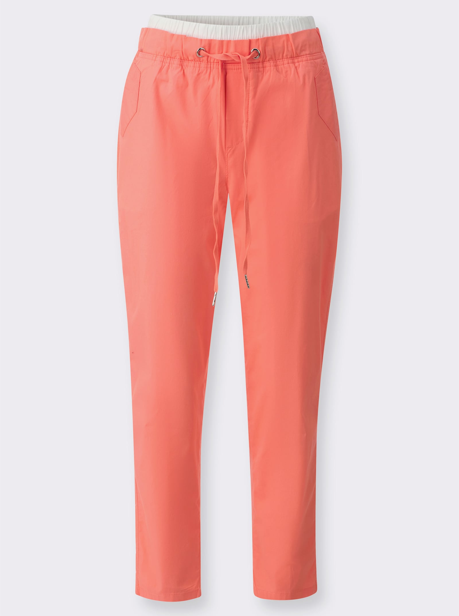 heine 7/8-Hose mit Kontrastbund - koralle
