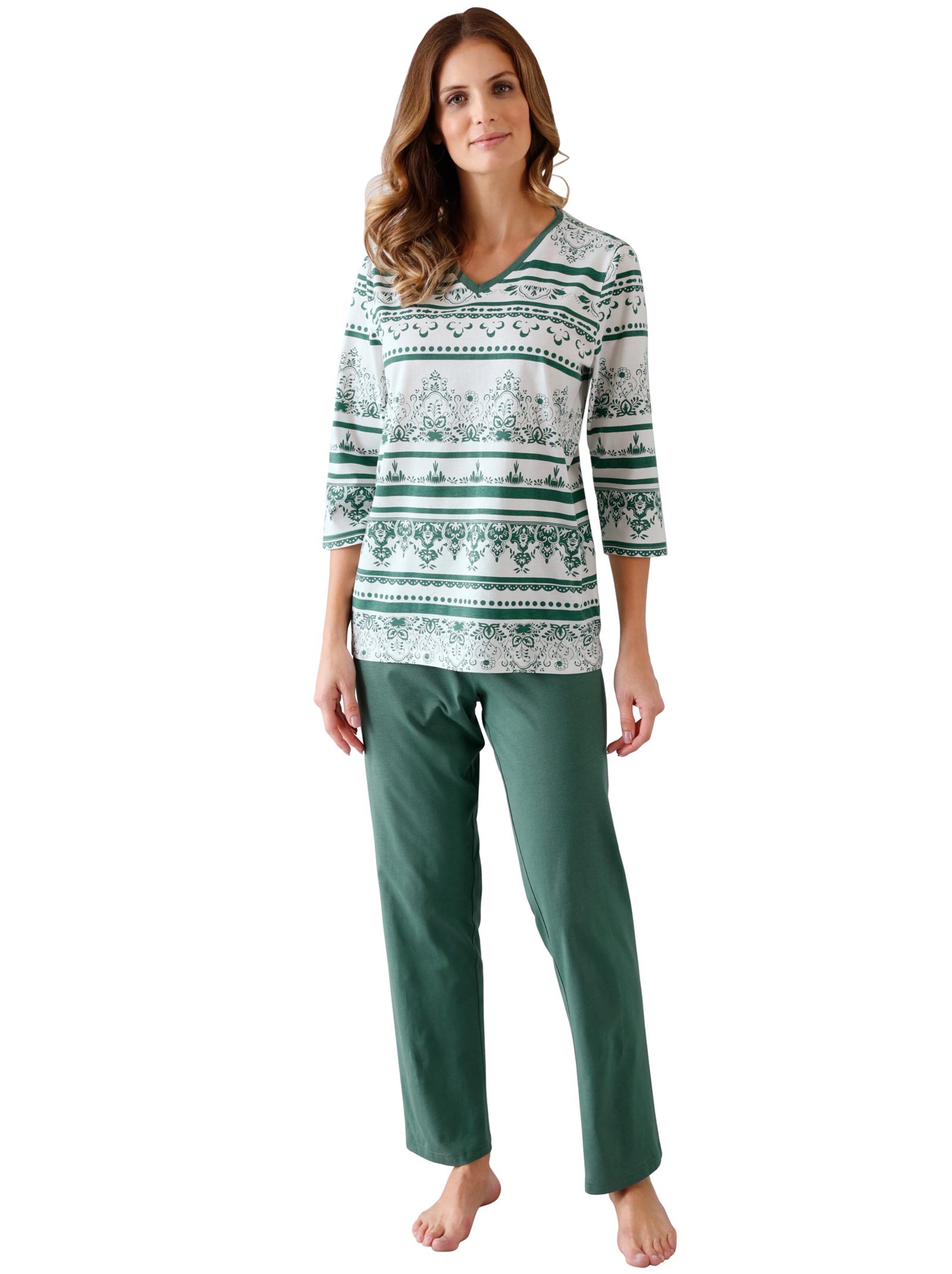 Schlafanzug - smaragd-bedruckt