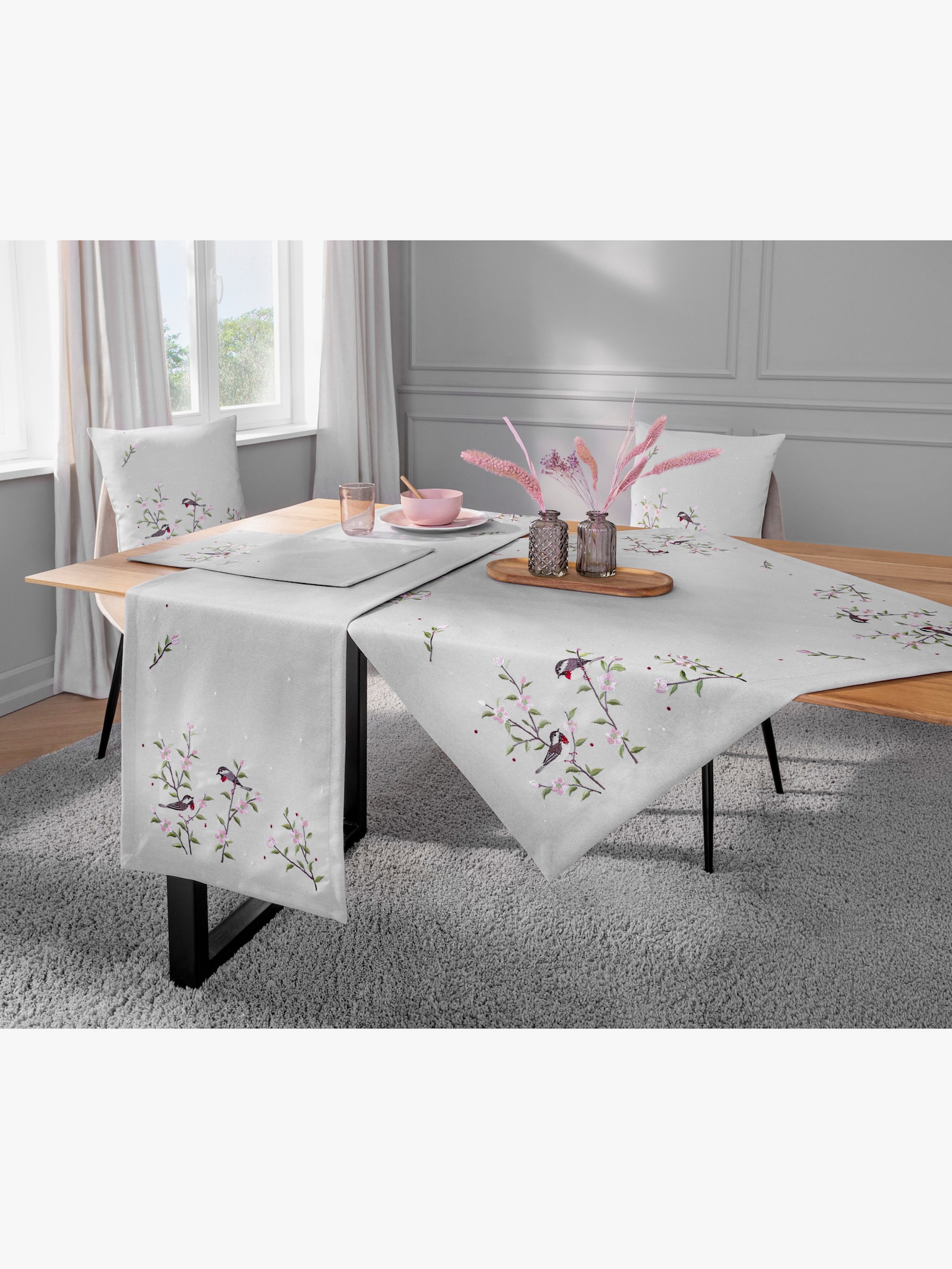 Tischdecke - grau