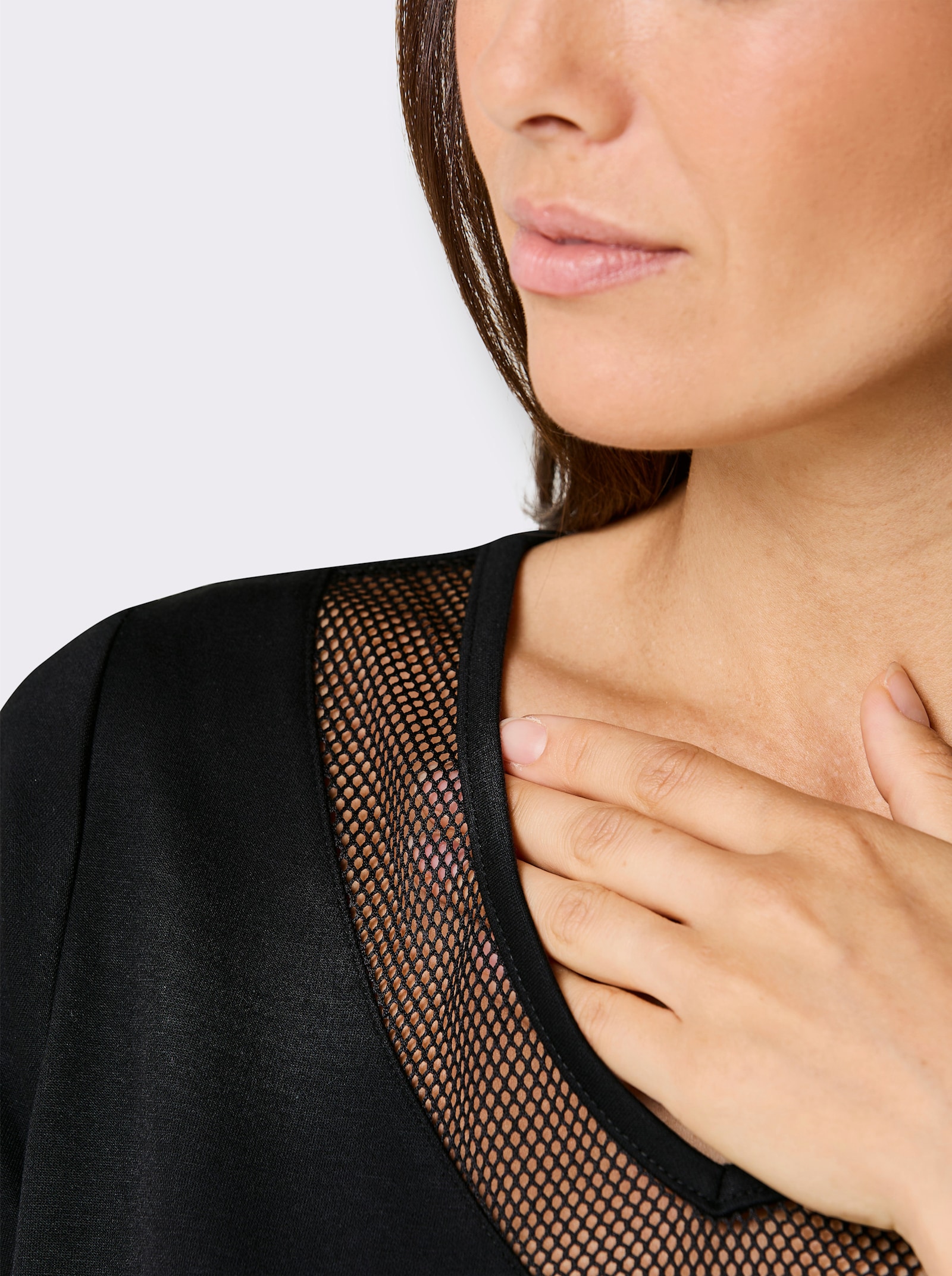 CREATION L PREMIUM Modal-Mix-Shirt - schwarz