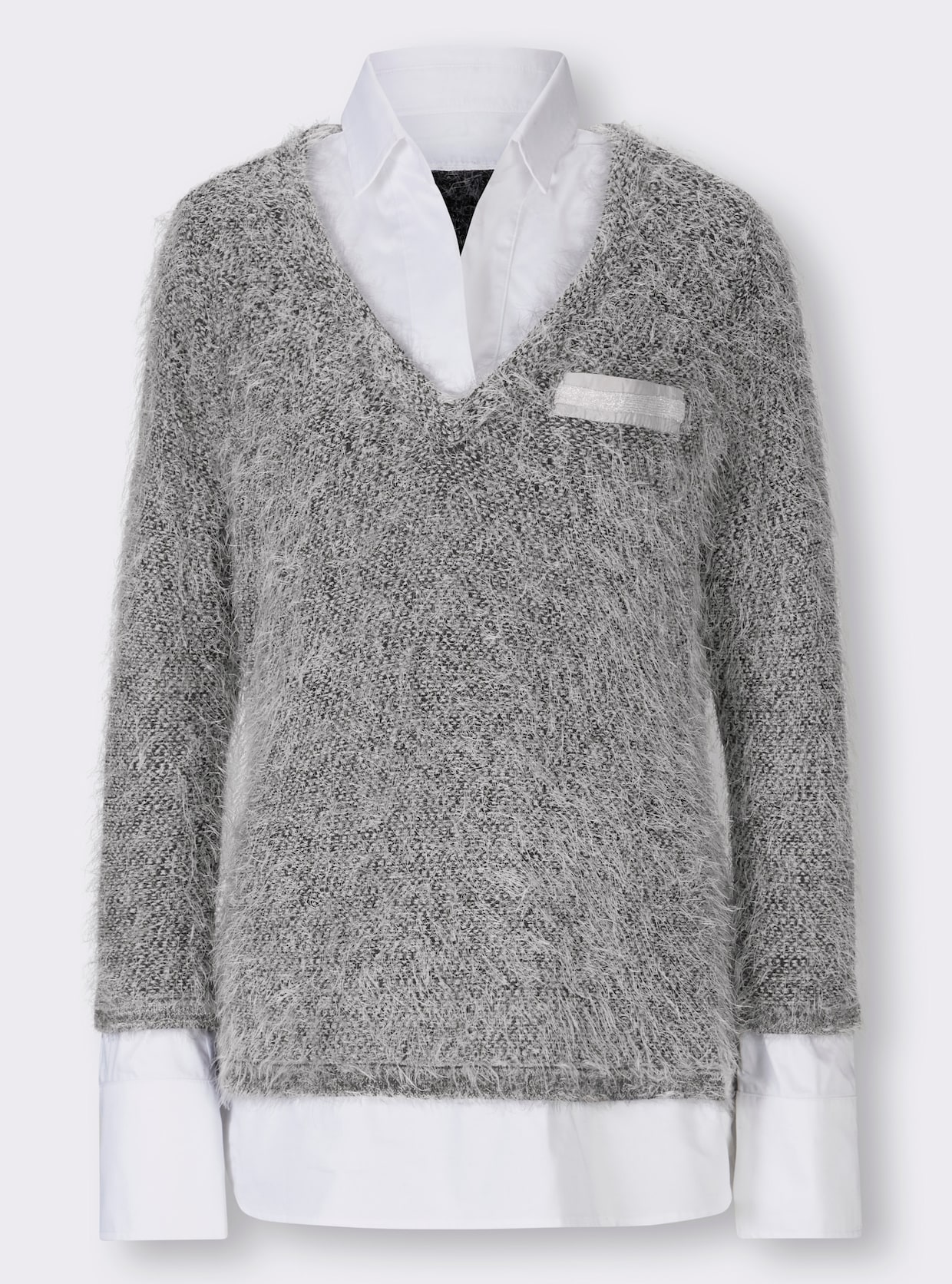 heine 2-in-1-pullover - grijs