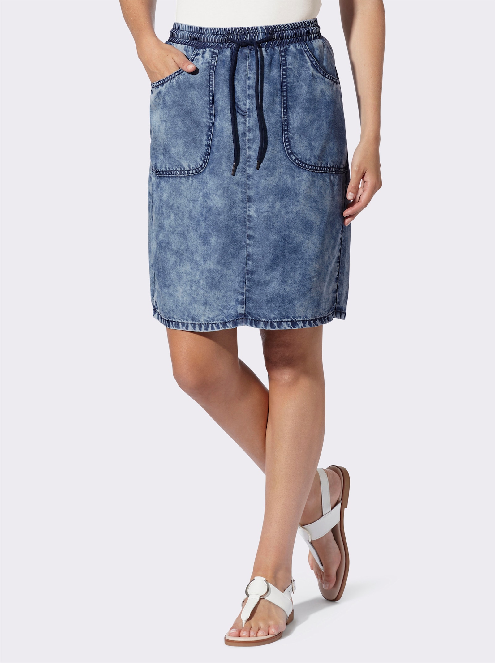 heine Schlupfrock in Jeans-Optik - jeansblau