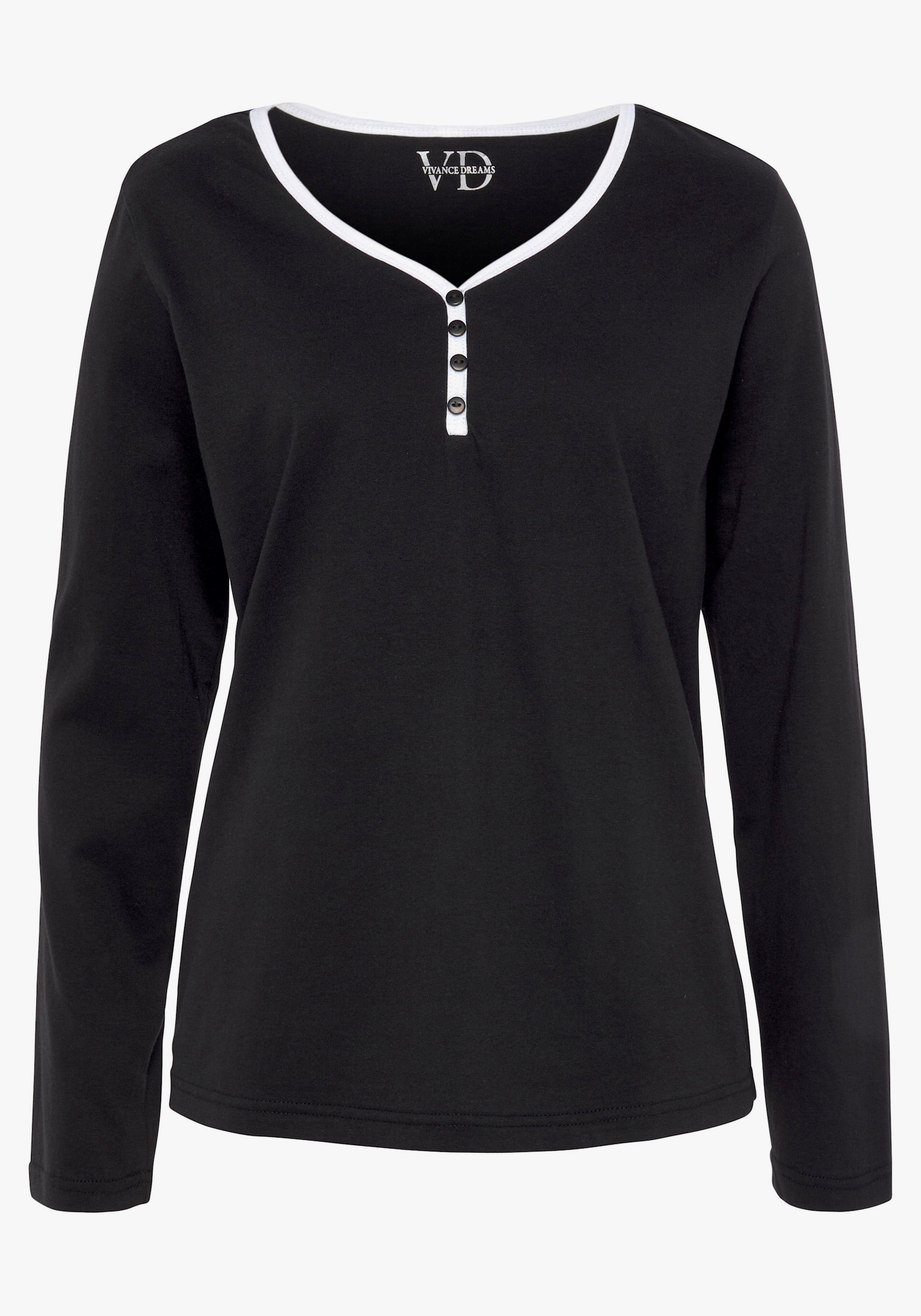 Vivance Dreams Pyjamabovendeel - zwart