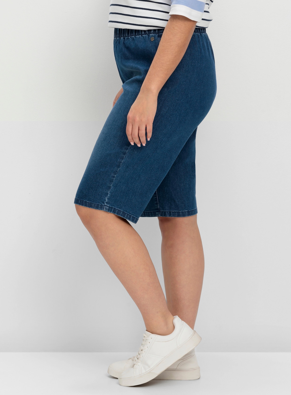 sheego Jeansbermuda - blue denim