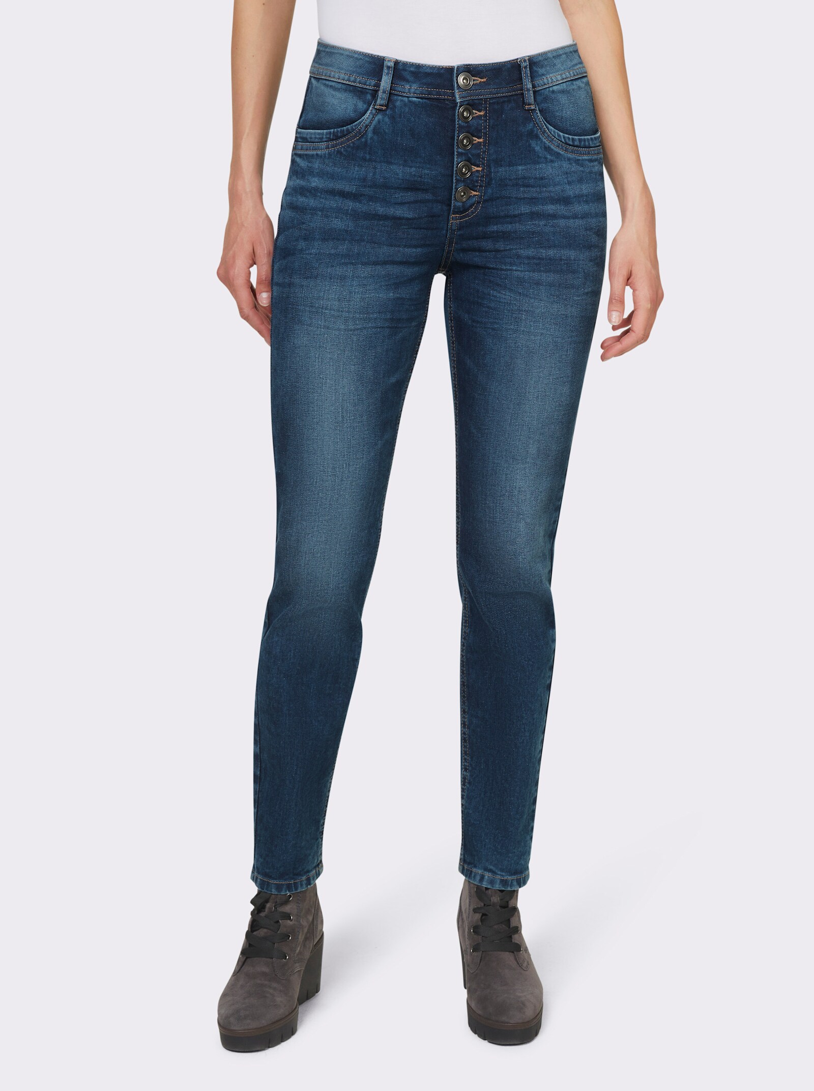 heine Röhrenjeans mit Push-up-Effekt - dark blue