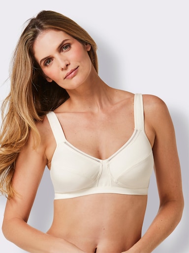wäschepur Komfort-BH ohne Bügel mit breiten Trägern - champagner
