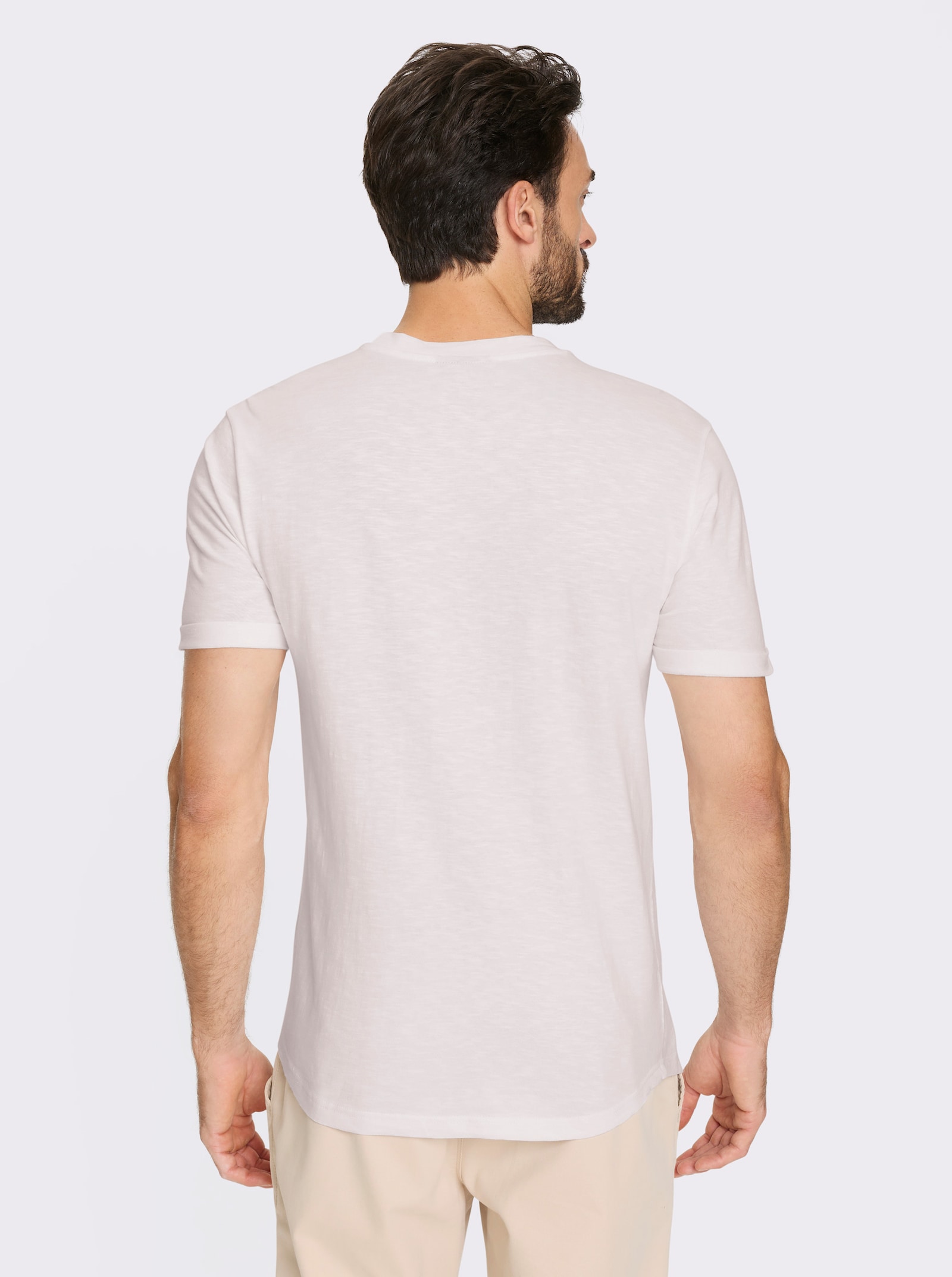 Marco Donati Shirt met korte mouwen en versiering, contrastkleurig - wit