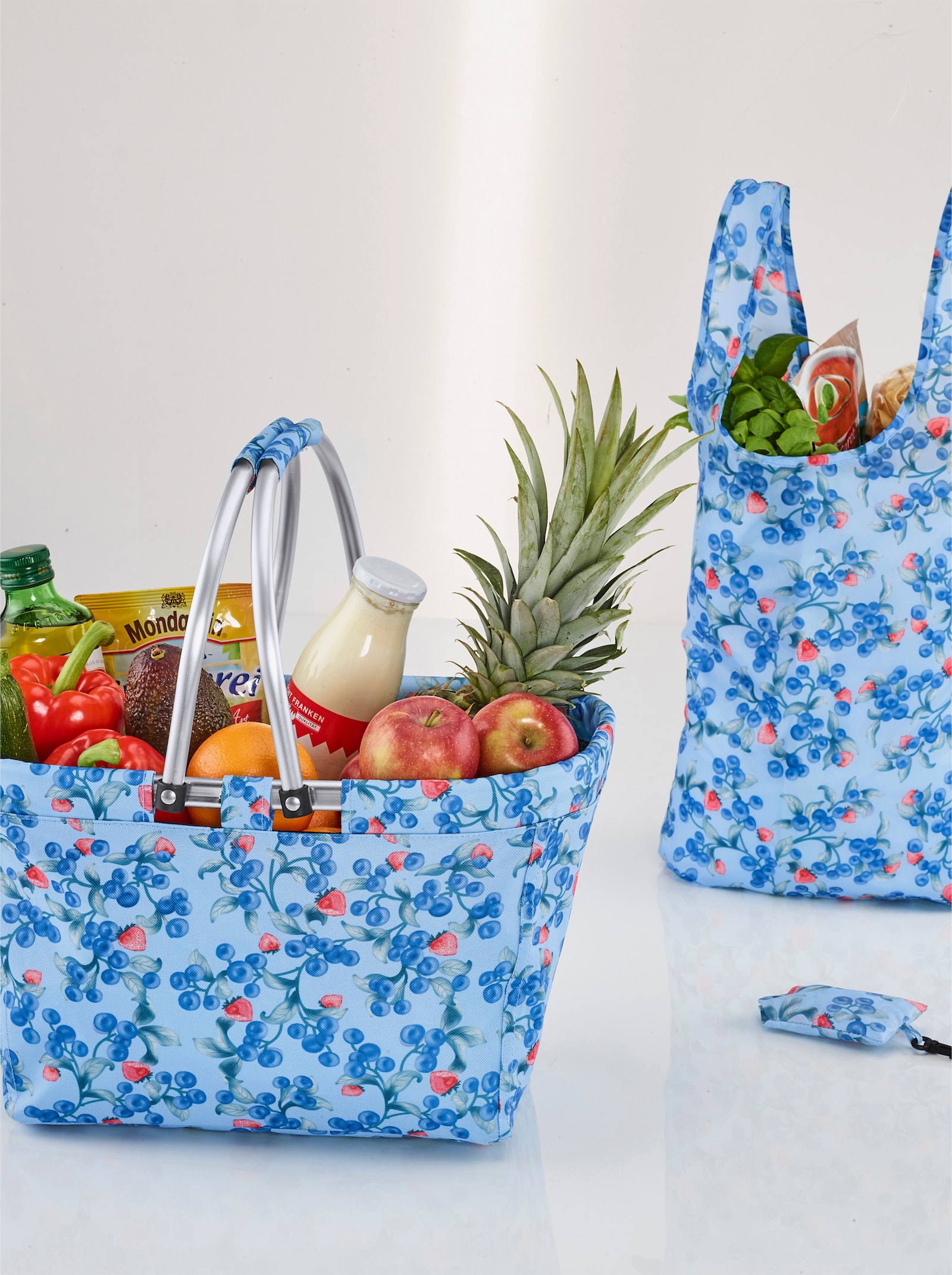 Einkaufskorb + Einkaufstasche - bleu