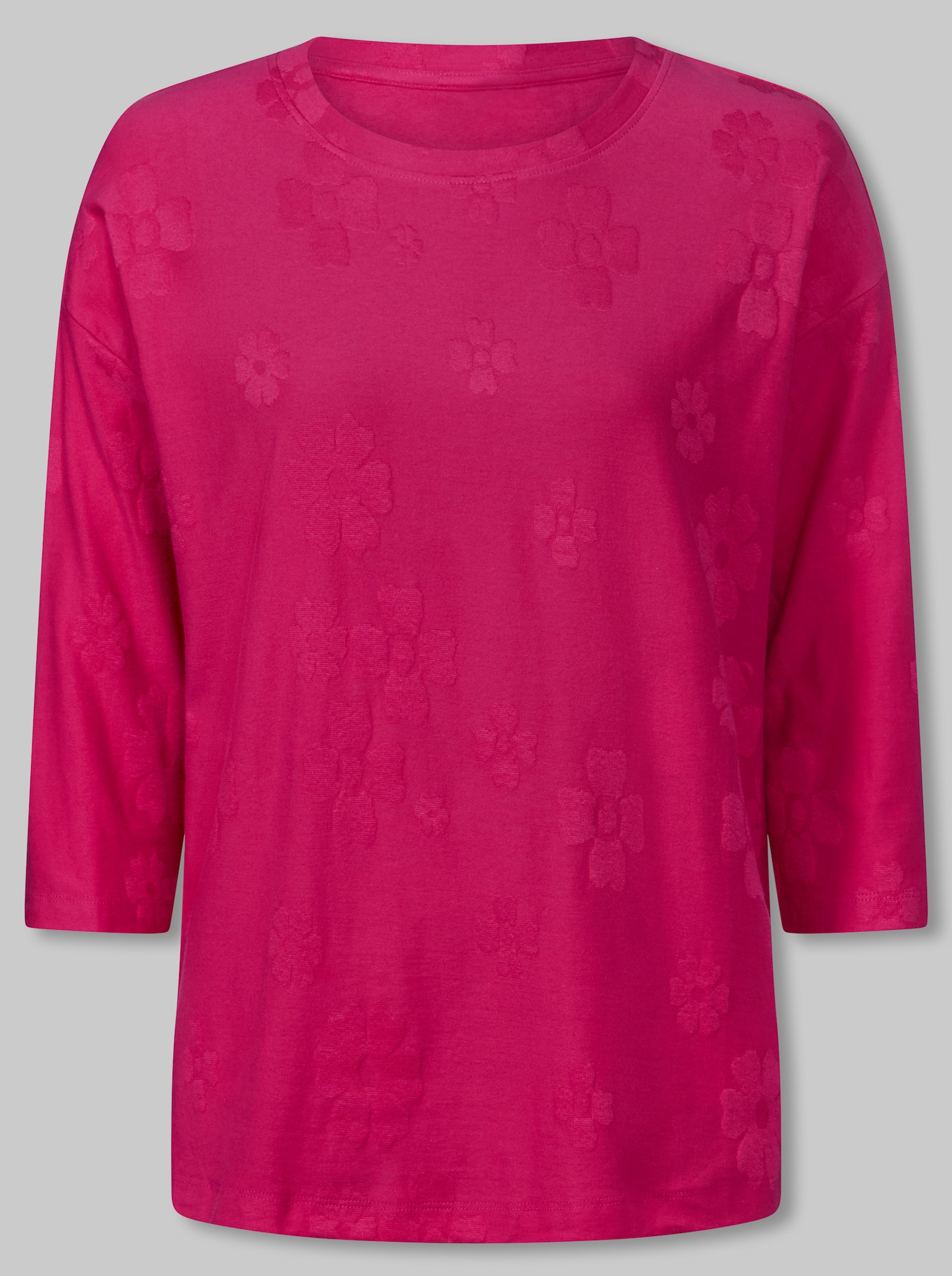 heine Shirt mit Jacquard-Muster - pink-gemustert