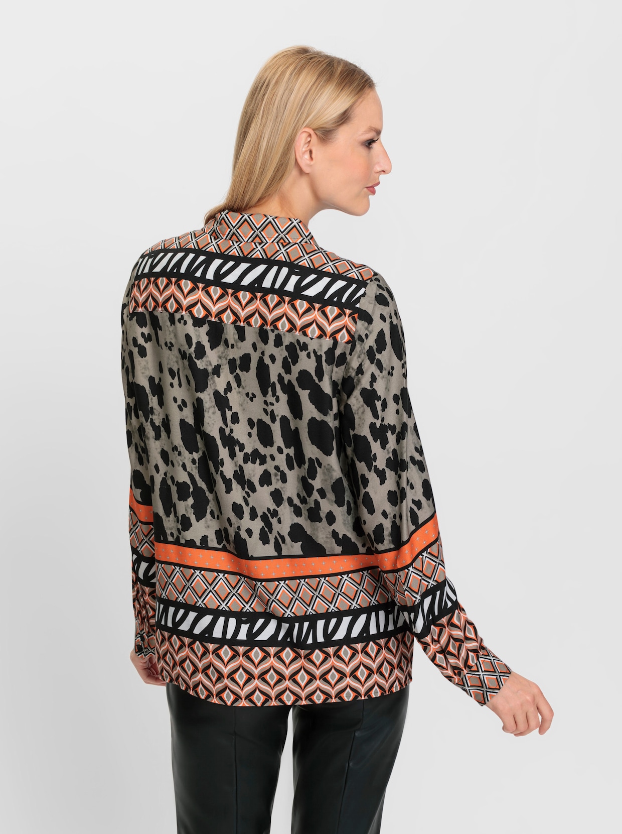 heine Blouse met print - leem/oranje bedrukt