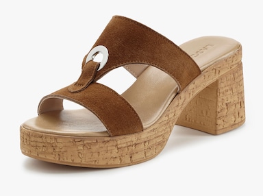 LASCANA Pantolette - camelfarben