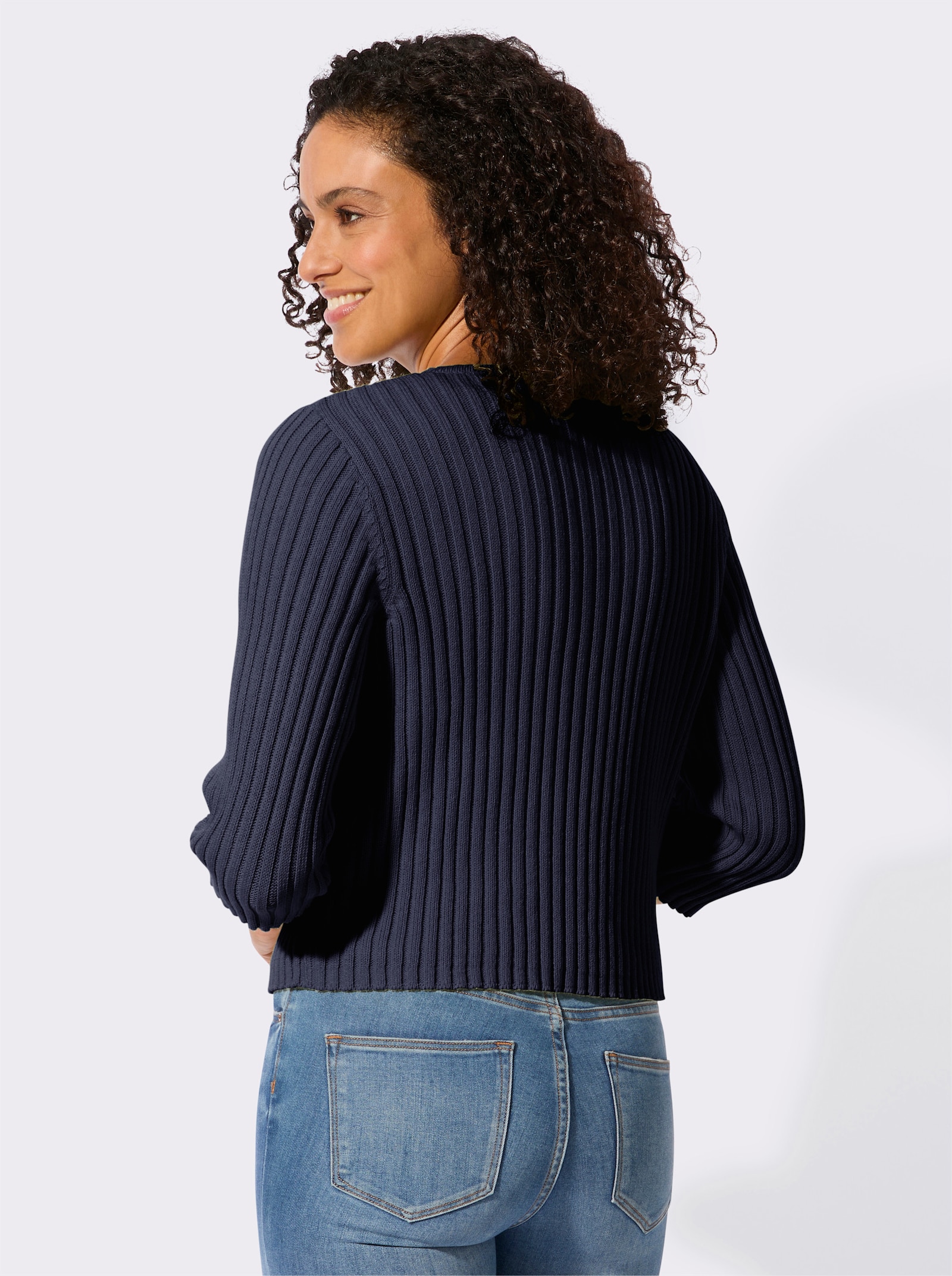 Bolero mit Knopfverschluss - marine