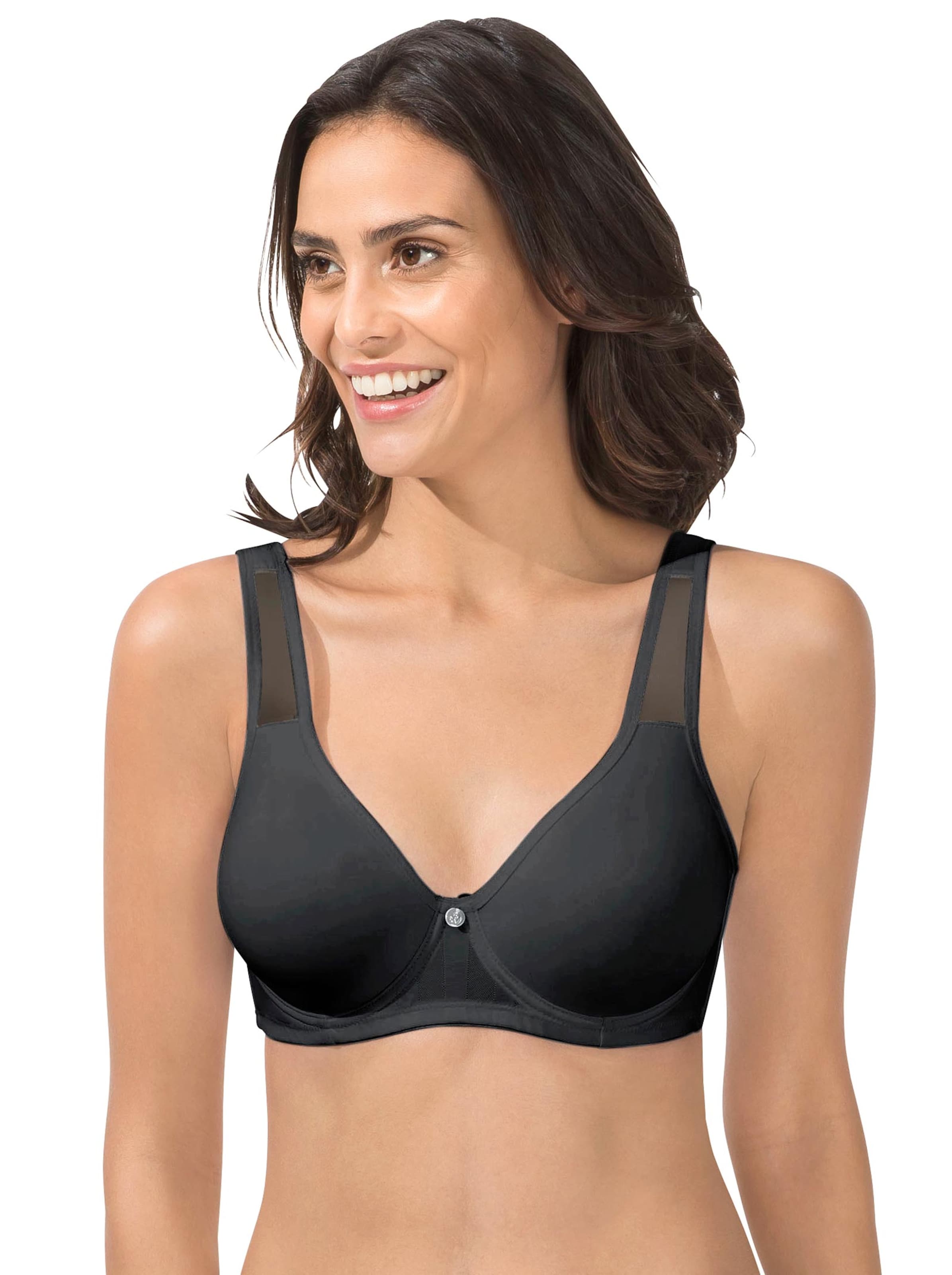 T-Shirt-BH mit Bügel - schwarz