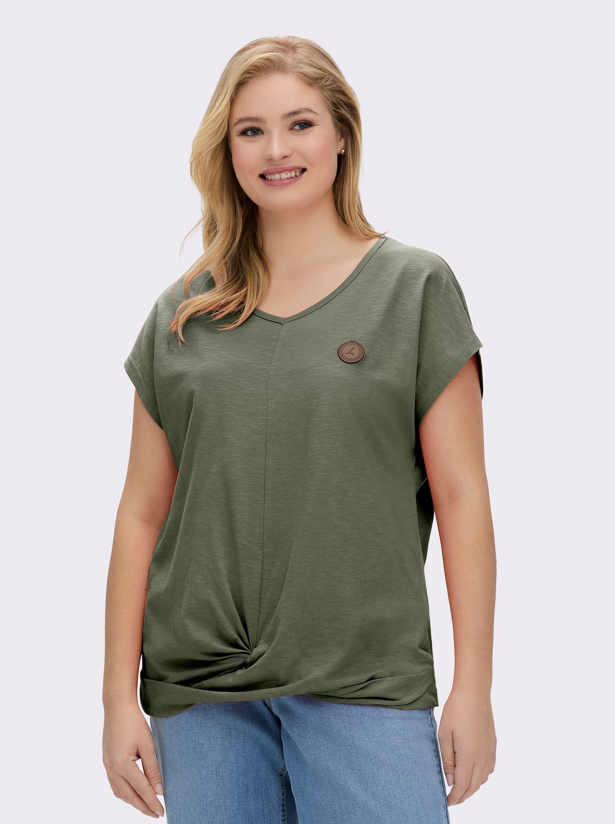 Kurzarmshirt - khaki