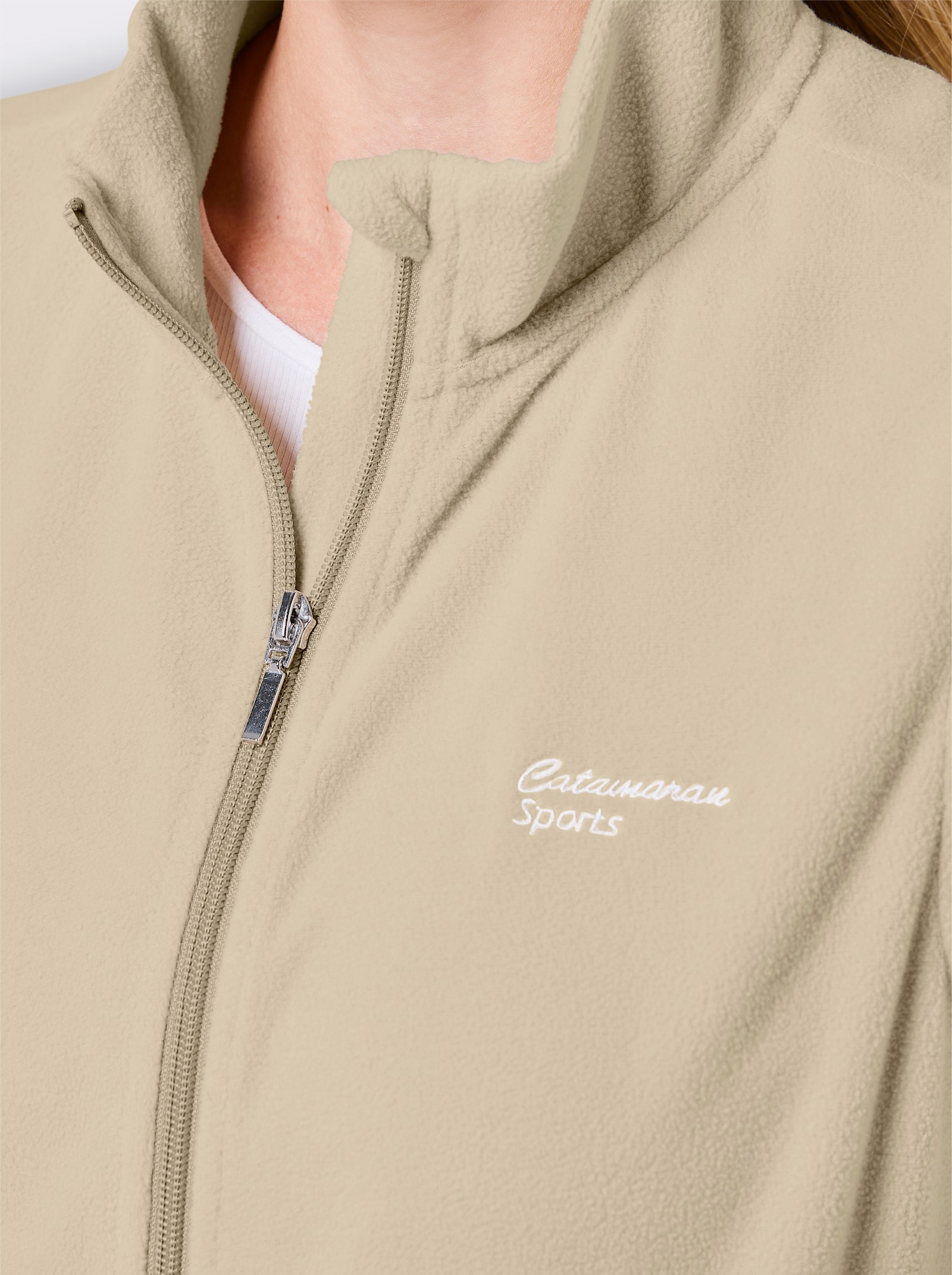 Catamaran Sports Fleeceweste mit weitenregulierbarem Saum - sand