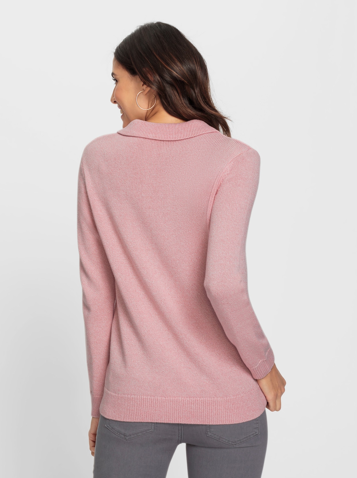 Polopullover - rozenkwarts gemêleerd