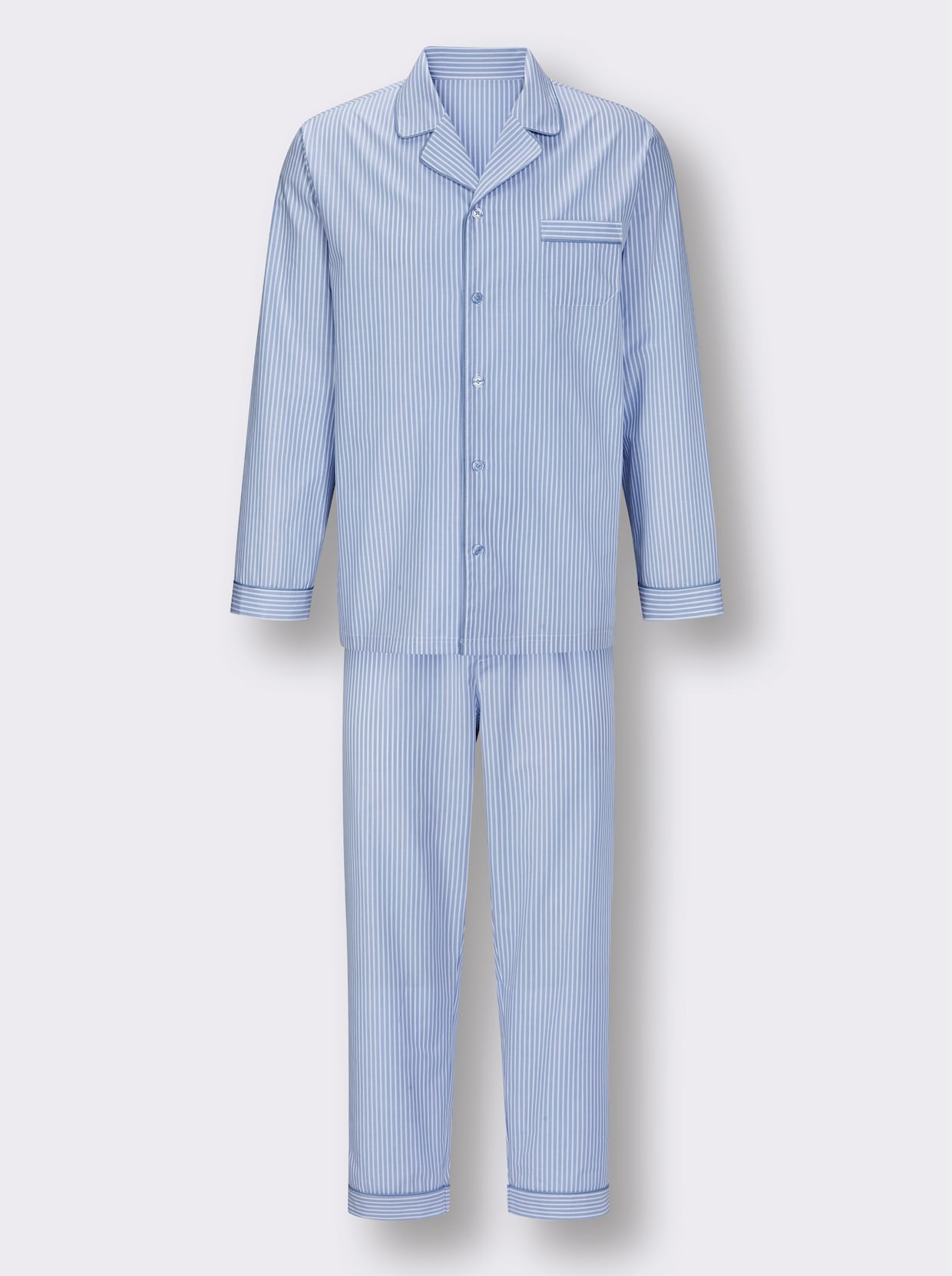 KINGsCLUB Pyjama - bleu-weiss-gestreift